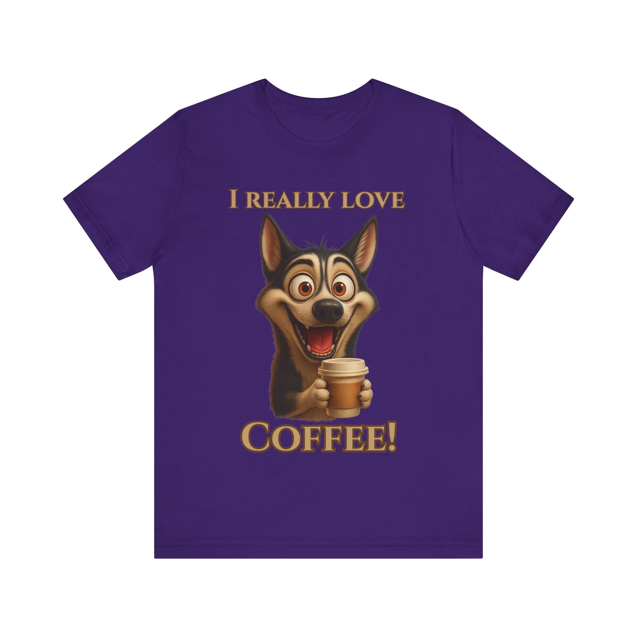 Coffee-Loving Dog Unisex Tee