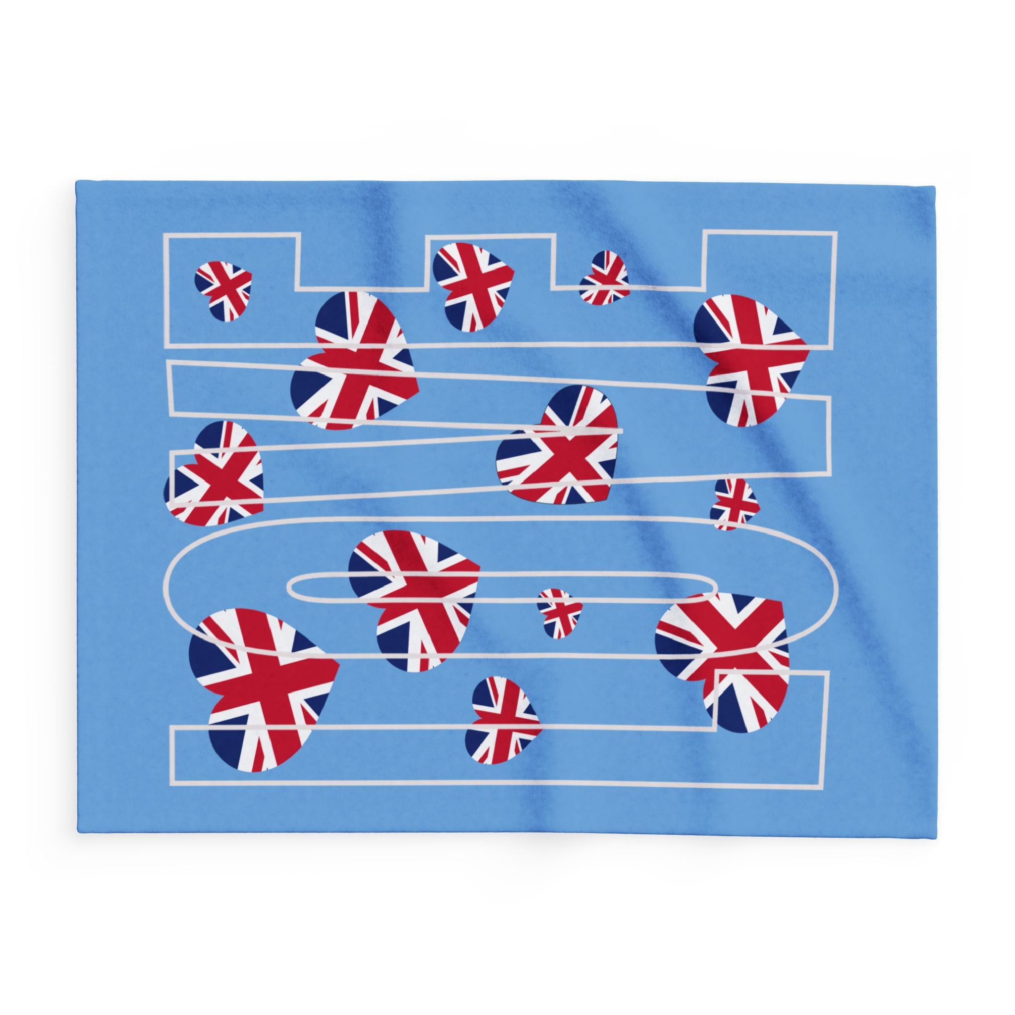 Cozy British Flag Fleece Blanket, Warm Throw Blanket for Home, UK Pride Decor, Love Gift for Her, Room Accessory