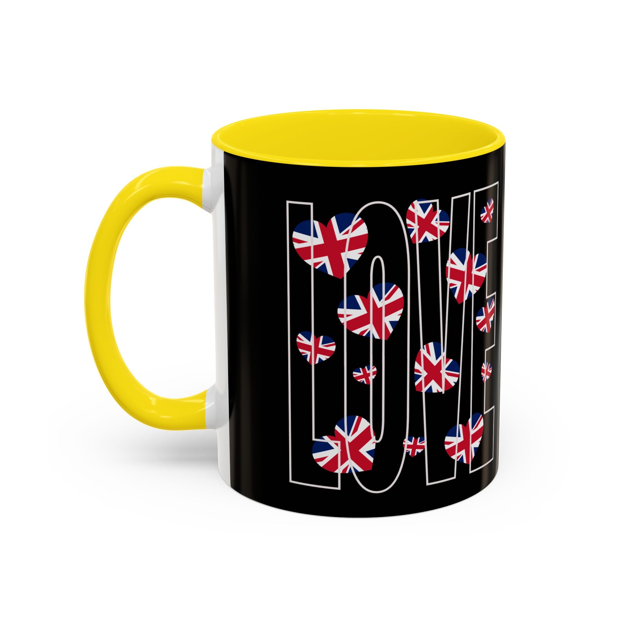 British Flag Accent Coffee Mug - Perfect Gift for Tea Lovers, Home Decor, British Pride, Daily Use, Unique Coffee Cup