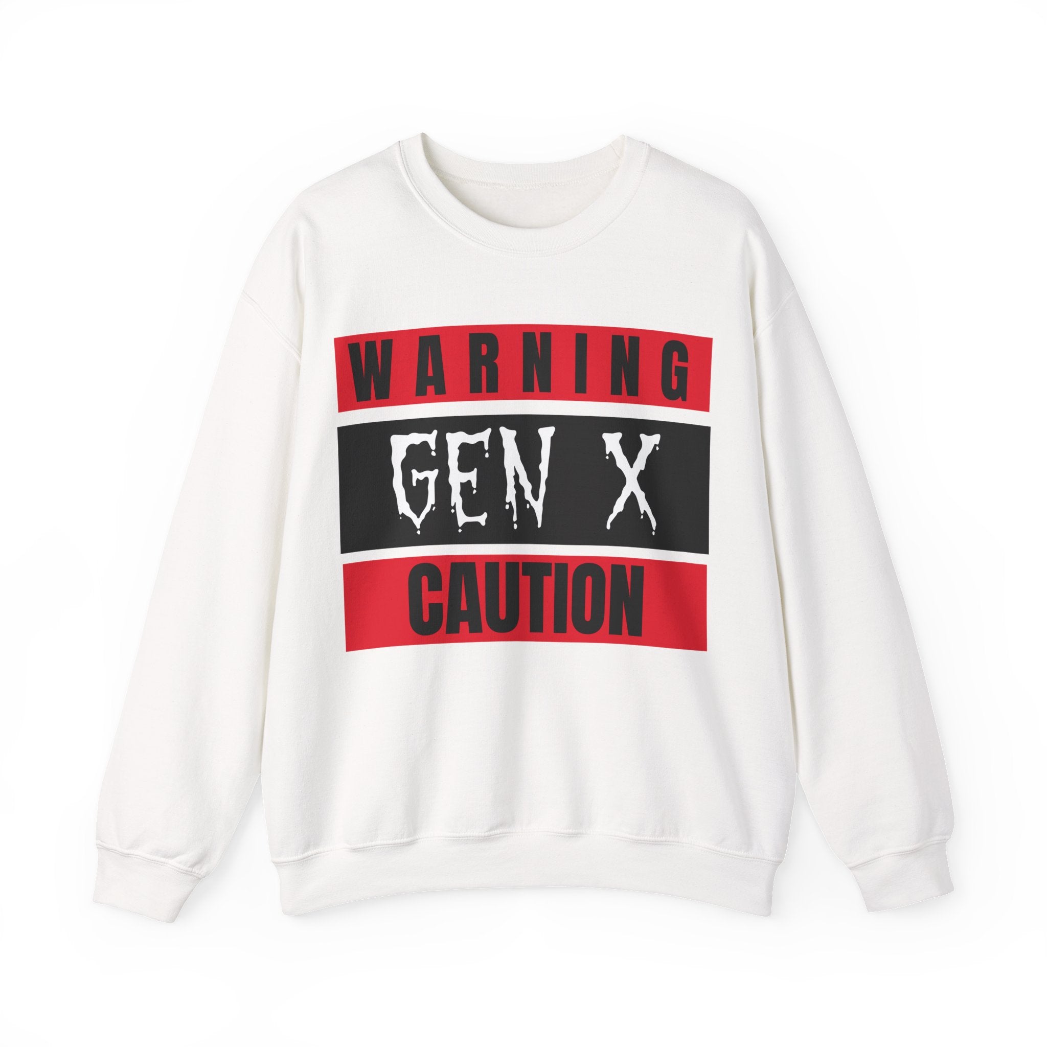 Gen X Warning Crewneck Sweatshirt, Vintage Sweatshirt, Unisex Sweater, Gift for Gen X, Retro Crewneck, Trendy Casual Wear