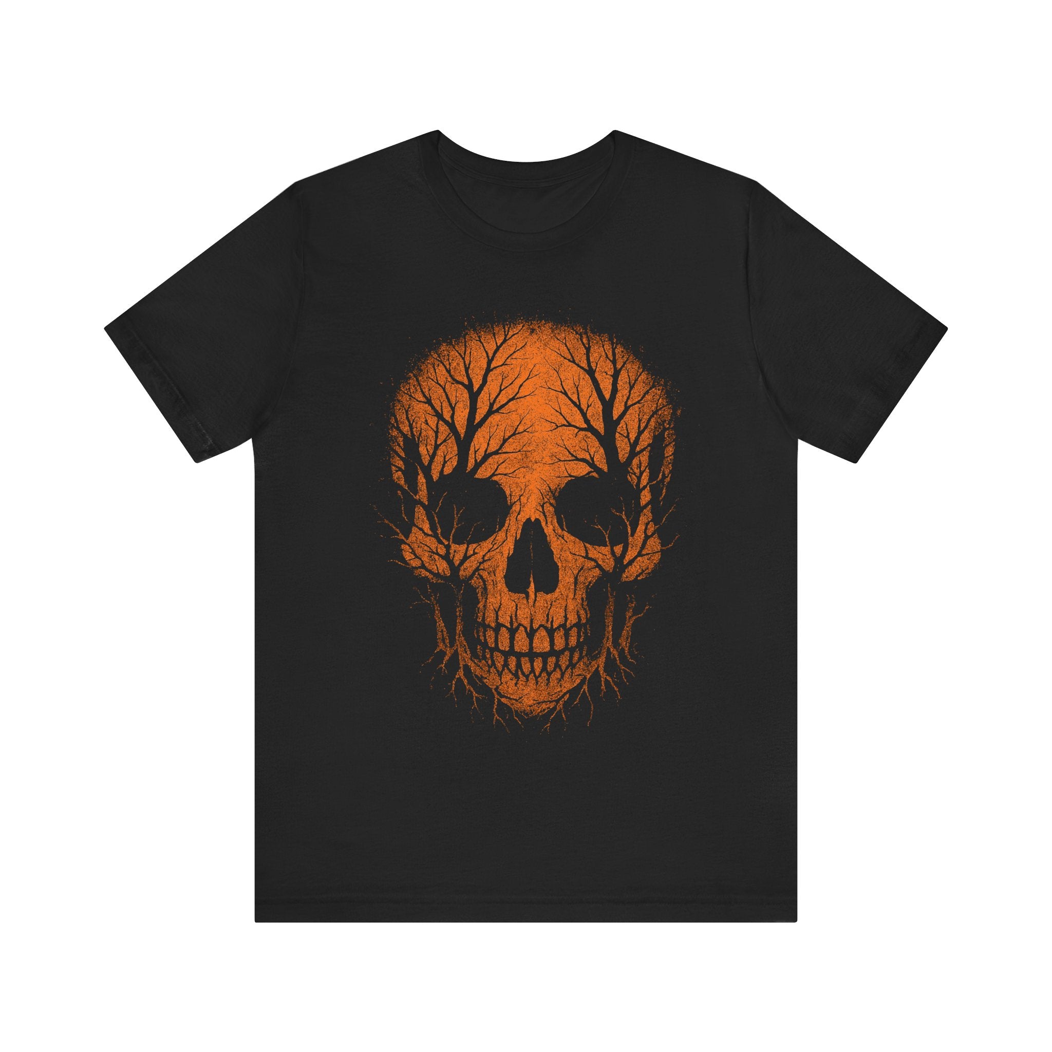 Autumn Skull Graphic Tee - Unisex Halloween Shirt
