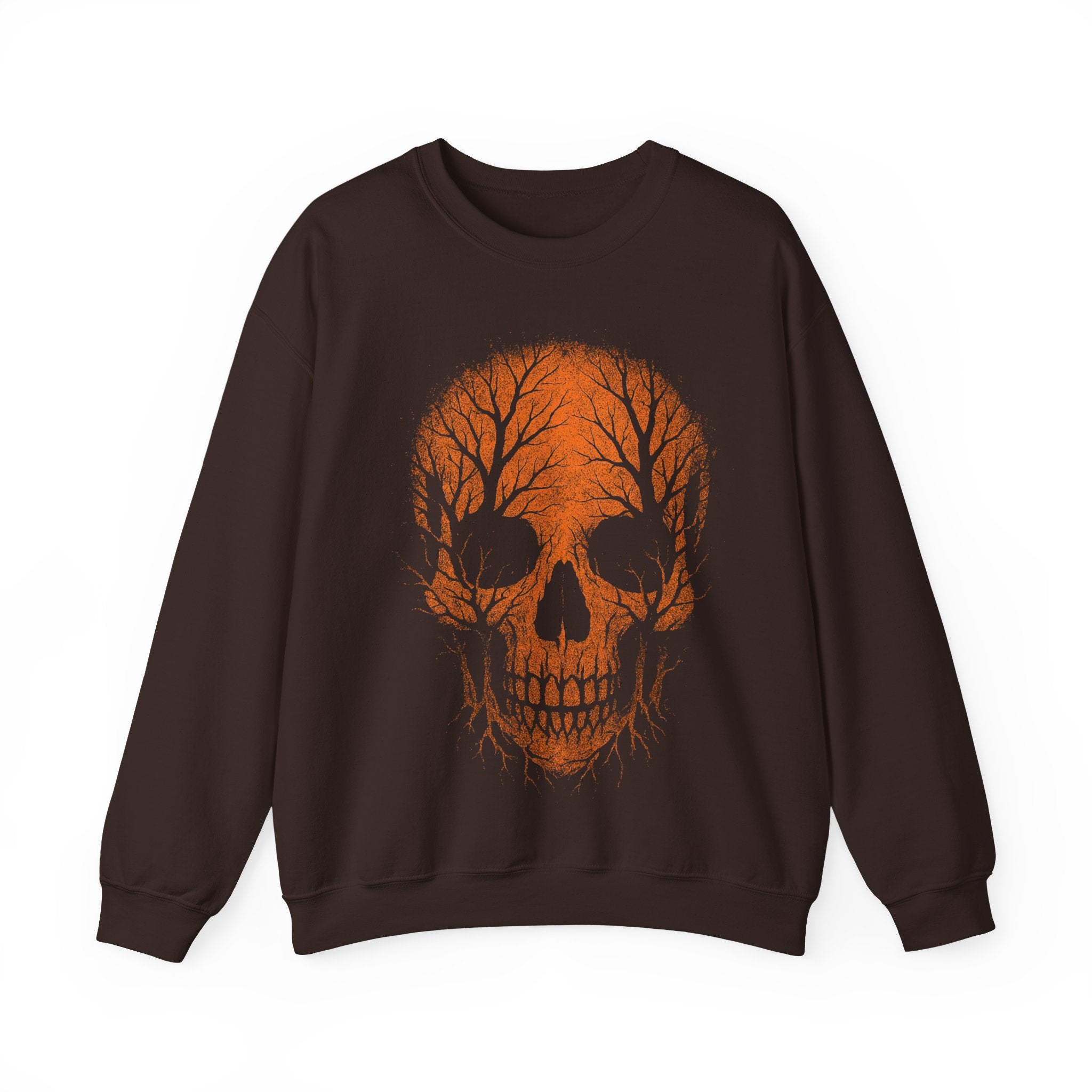 Halloween Skull Trees Crewneck Sweatshirt