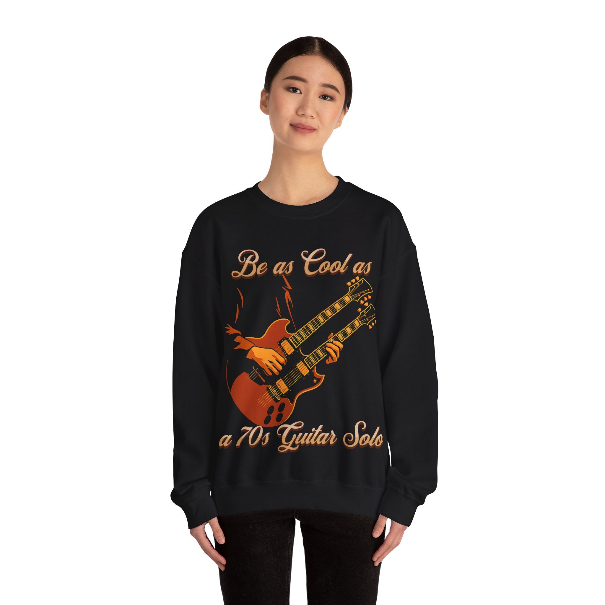 Vintage Guitar Solo Crewneck Sweatshirt | Be as Cool as a 70's Guitar Solo