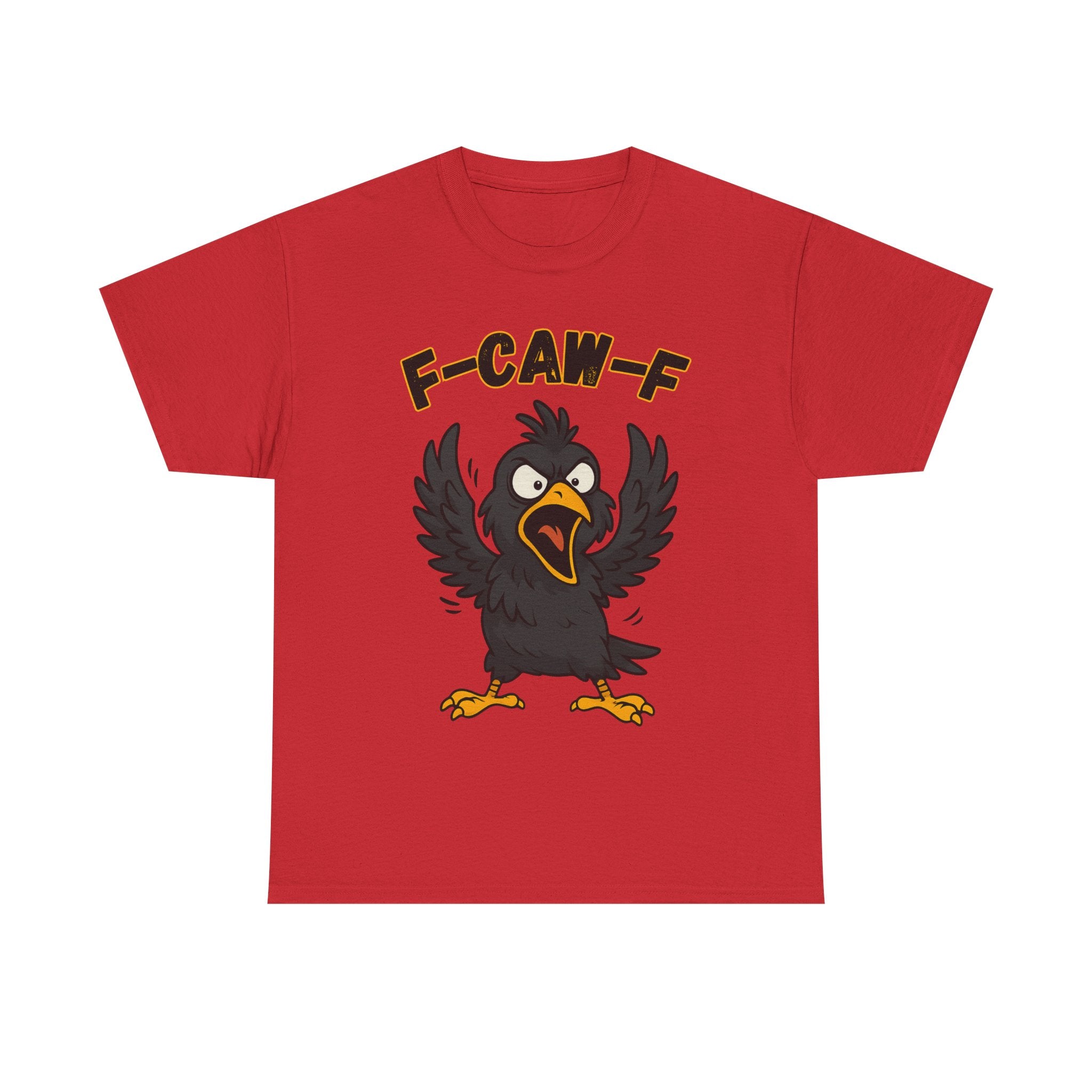 F-Caw-F Unisex Heavy Cotton Tee, Funny Graphic Shirt, Casual Wear, Unique Gift, Bird Lover Apparel