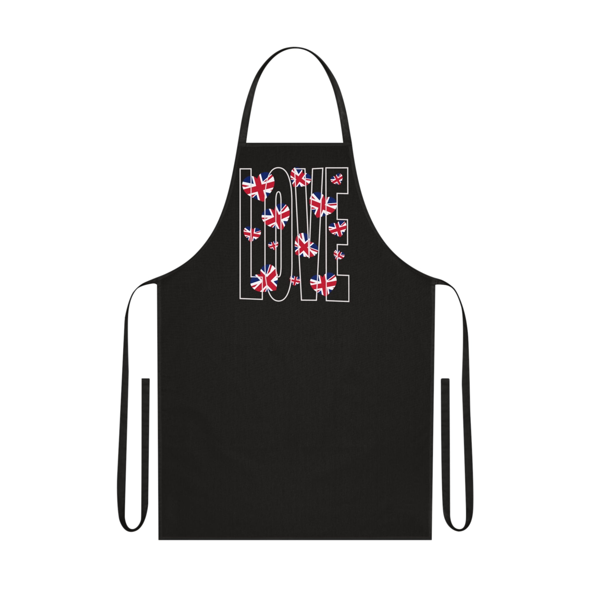 Love Britain-Inspired Cotton Apron, Perfect Gift for Chefs, Baking Enthusiasts, Valentine's Day, Kitchen Decor, Cooking Essentials