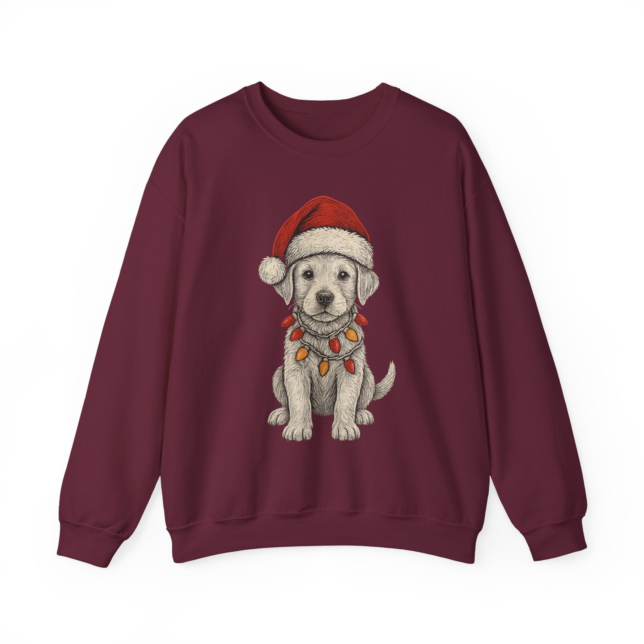 Cute Christmas Dog Sweatshirt, Holiday Apparel, Pet Lover Gift, Cozy Crewneck, Festive Sweatshirt, Winter Fashion
