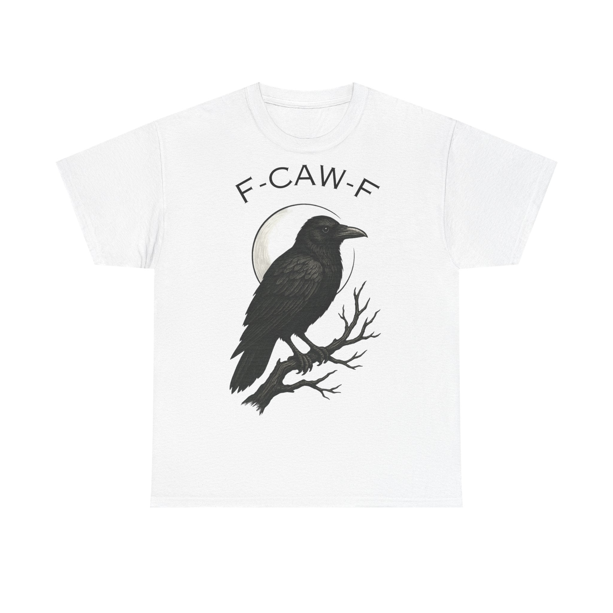 Caw-F Unisex Cotton Tee, Raven Shirt, Bird Lover Gift, Halloween Apparel, Nature T-Shirt, Unique Graphic Tee