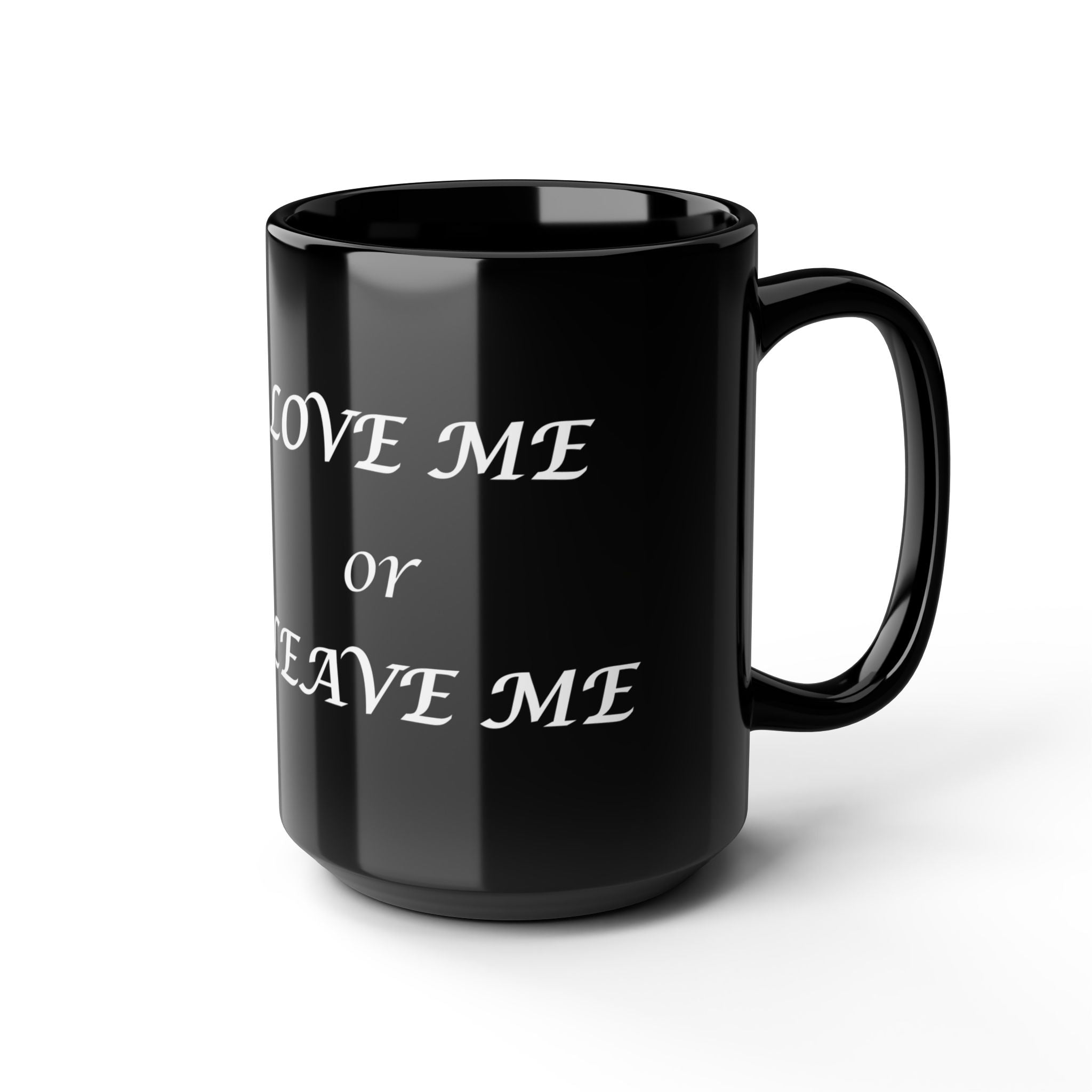Edgy Skull Mug, Love Me or Leave Me Coffee Cup, Gift for Him, Unique Black Mug, Gothic Decor, Alternative Gifts