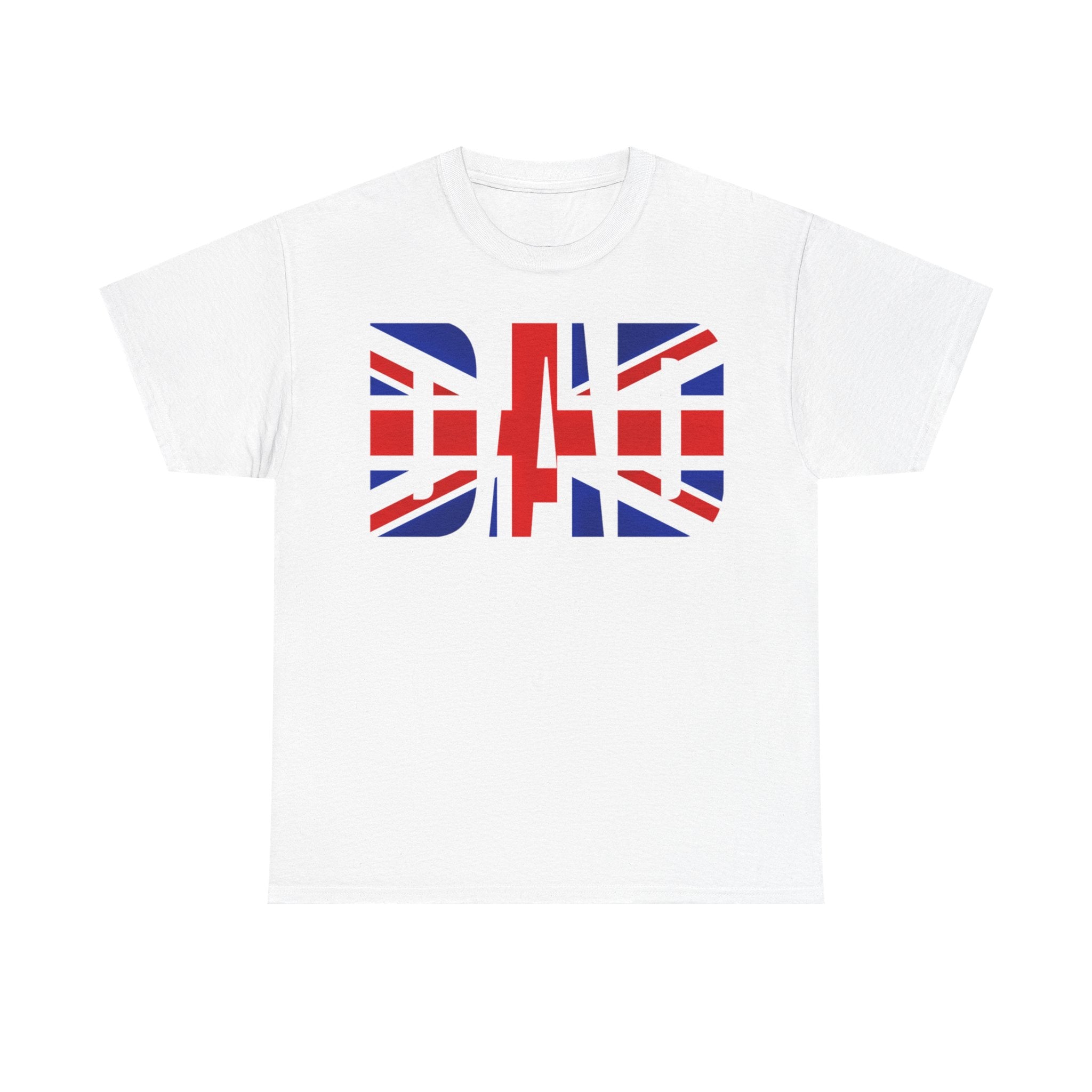 British Flag Dad Tee - Perfect for Father's Day, Casual Wear, Gifts for Dads, Patriotic Fashion, Family Outings