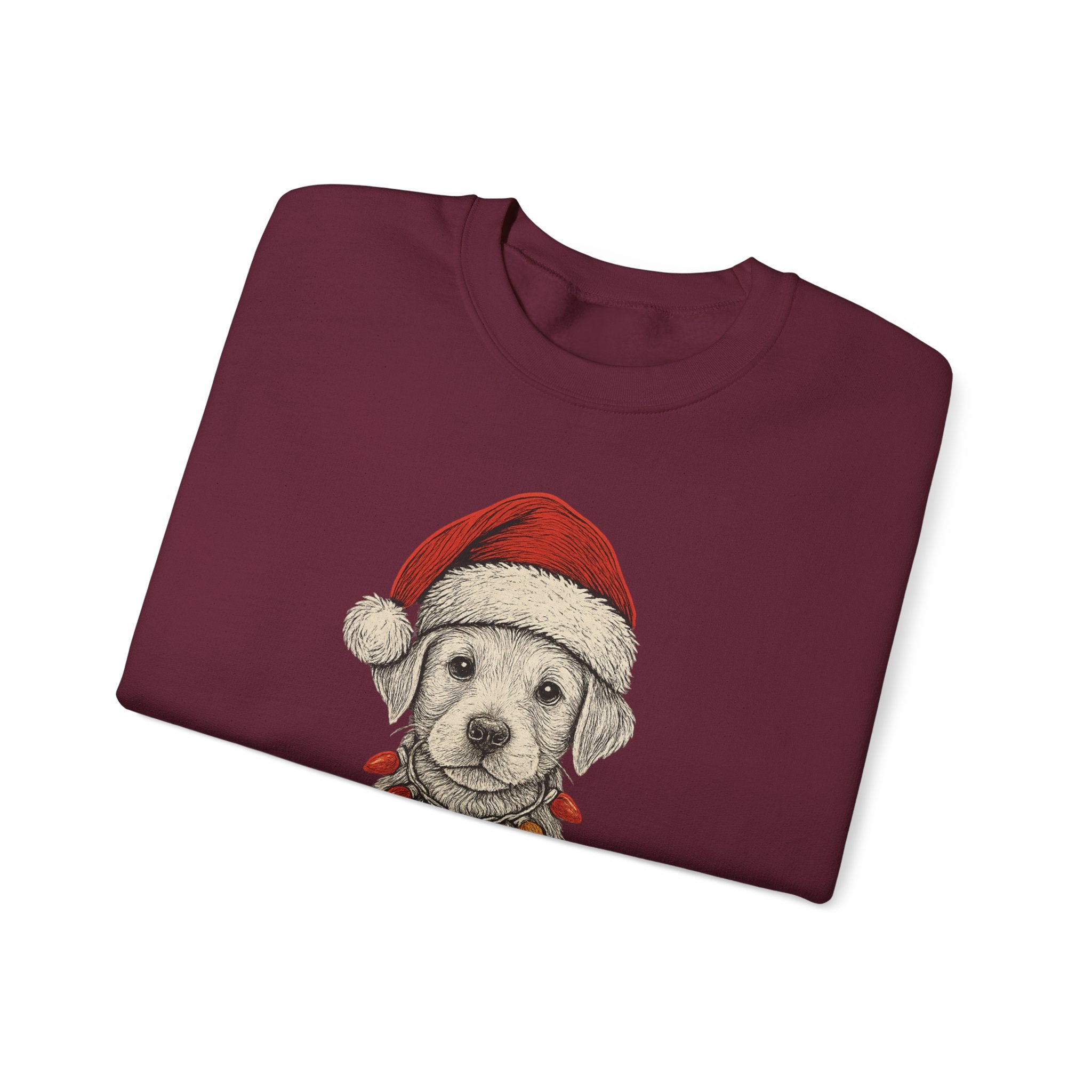 Cute Christmas Dog Sweatshirt, Holiday Apparel, Pet Lover Gift, Cozy Crewneck, Festive Sweatshirt, Winter Fashion
