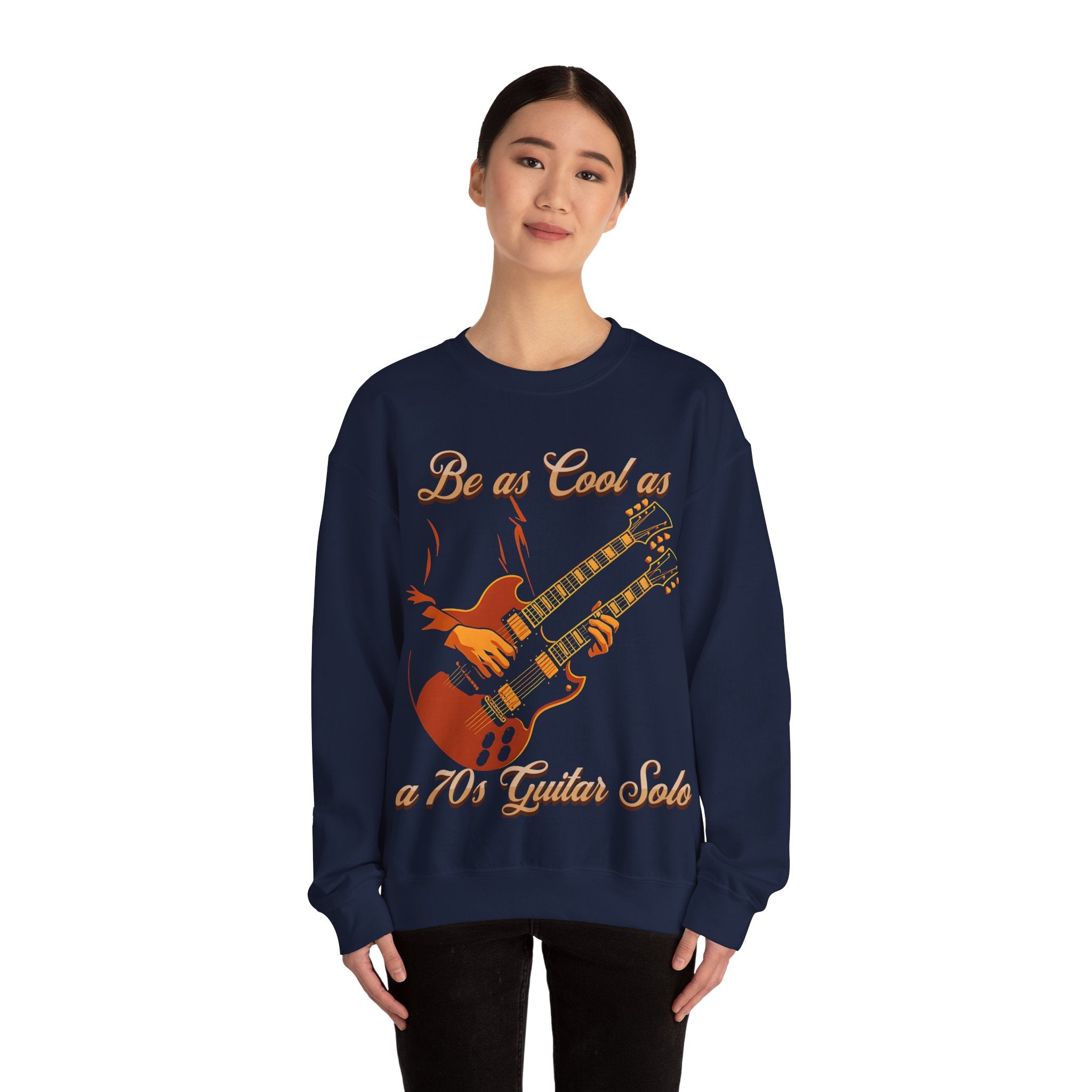 Vintage Guitar Solo Crewneck Sweatshirt | Be as Cool as a 70's Guitar Solo