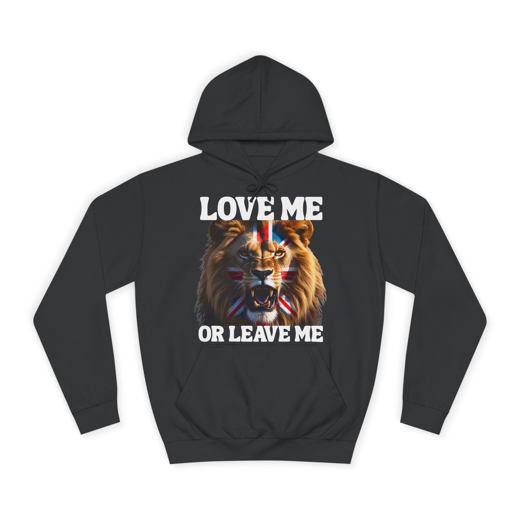 Bold Lion Print Unisex College Hoodie | Statement Sweatshirt for Students | Gift for Animal Lovers | Trendy Casual Wear | Hooded Pullover