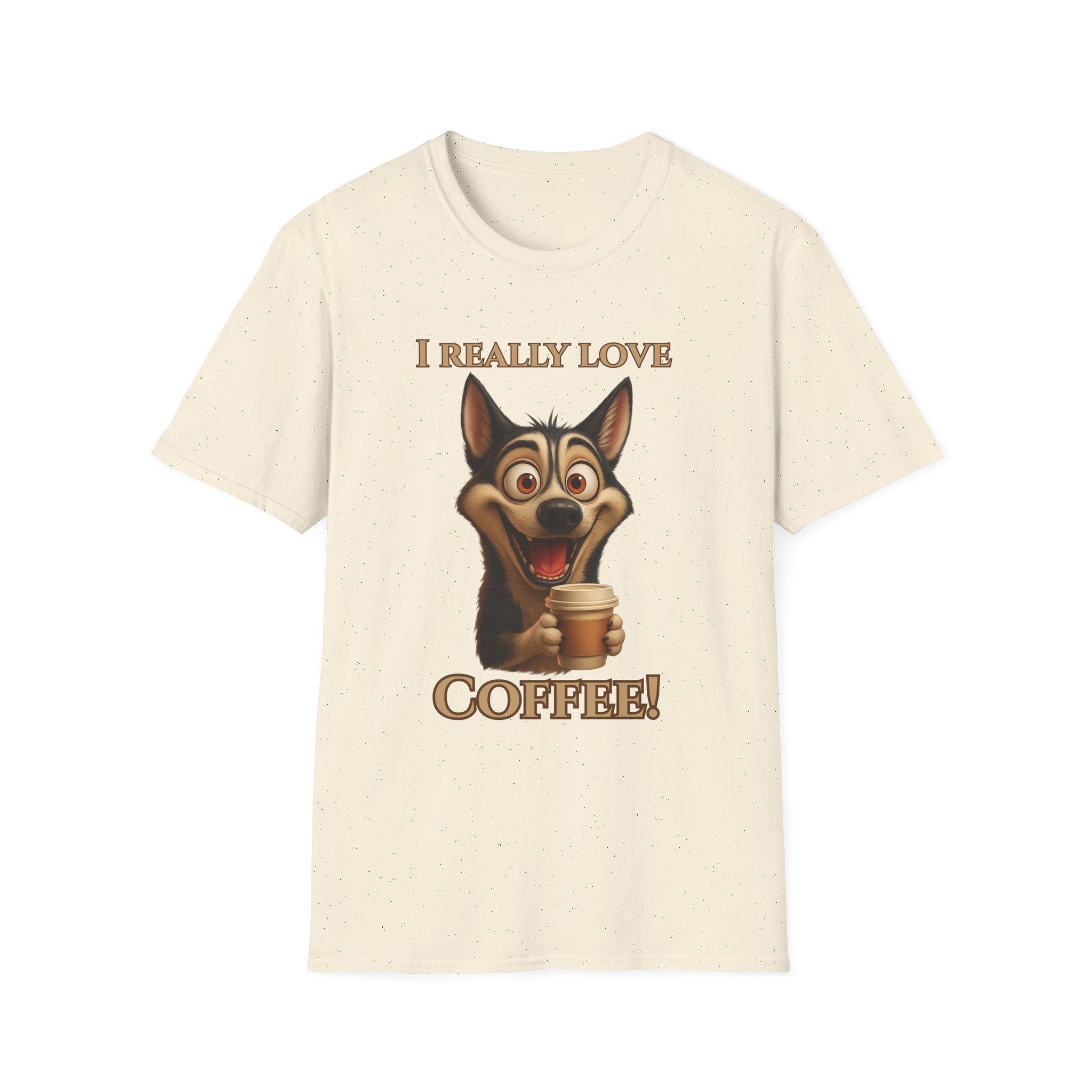 Coffee Lover Unisex Tee, Funny Dog T-Shirt, Cute Pet Apparel, Gift for Dog Lovers, Birthday and Coffee Enthusiasts