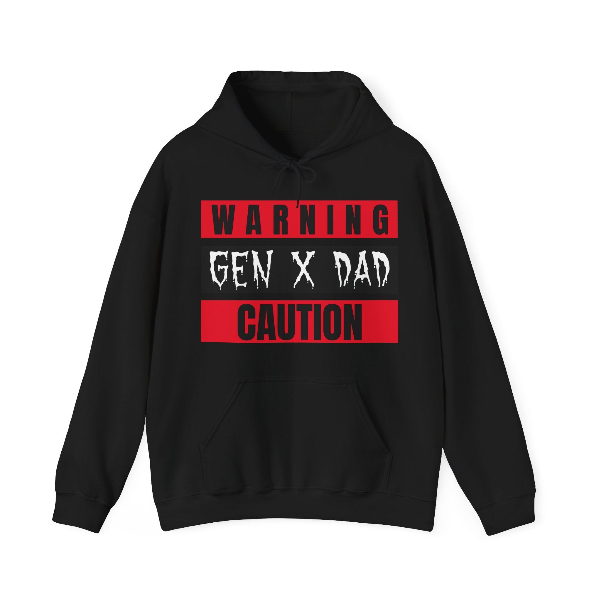 GEN X DAD Caution Hoodie, Funny Fathers Day Gift, Unisex Hoodie, Casual Weekend Wear, Dad Humour Apparel.