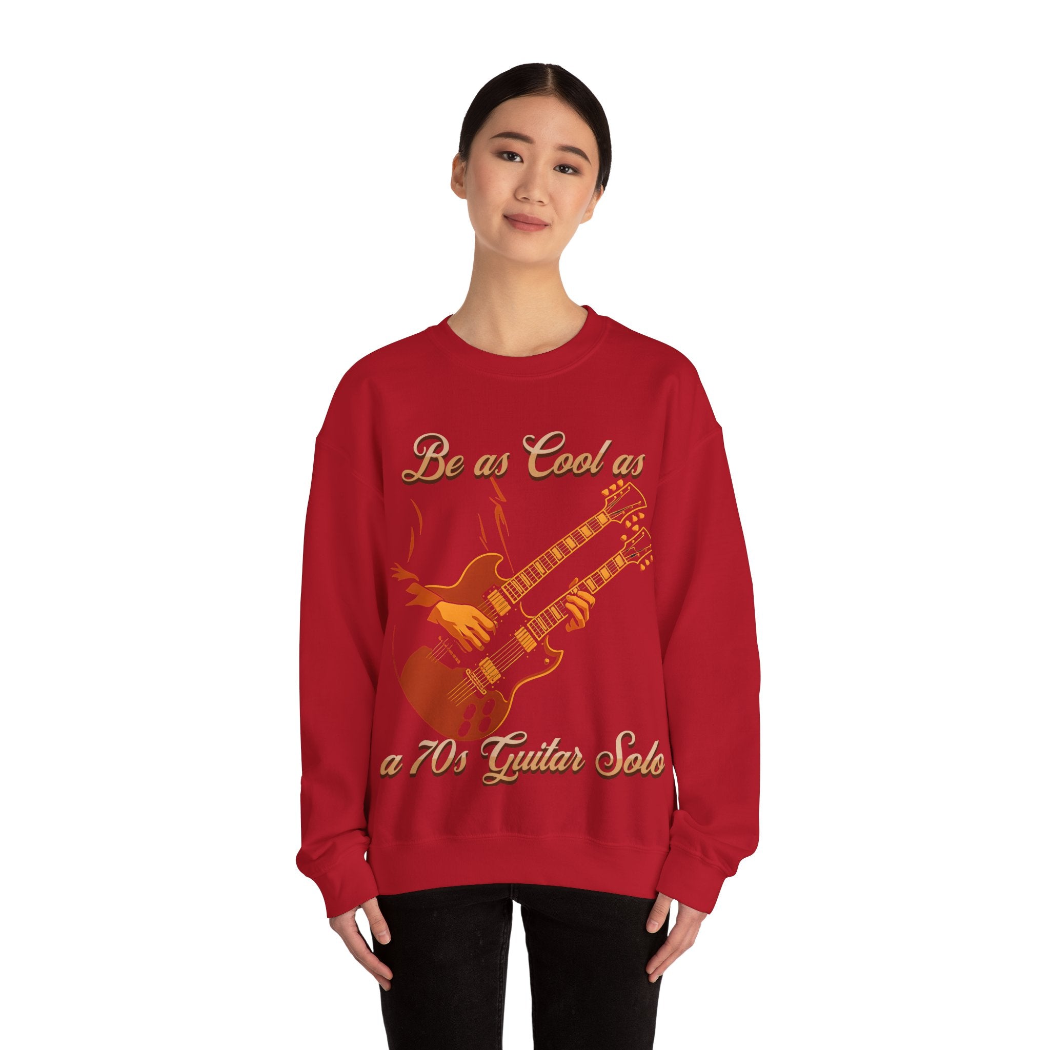 Vintage Guitar Solo Crewneck Sweatshirt | Be as Cool as a 70's Guitar Solo