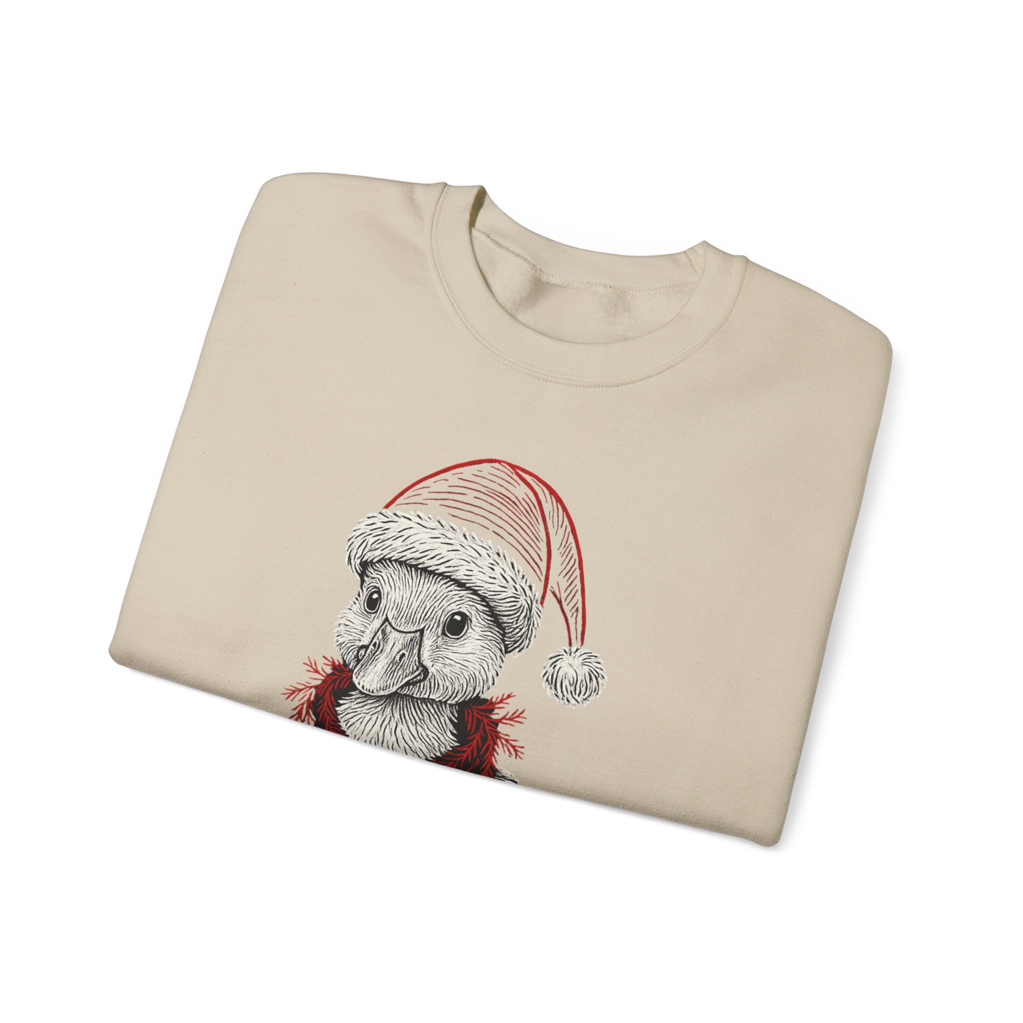 Festive Holiday Crewneck Sweatshirt, Cute Animal Sweater, Christmas Gift, Cozy Apparel, Unisex Fleece Top, Seasonal Fashion