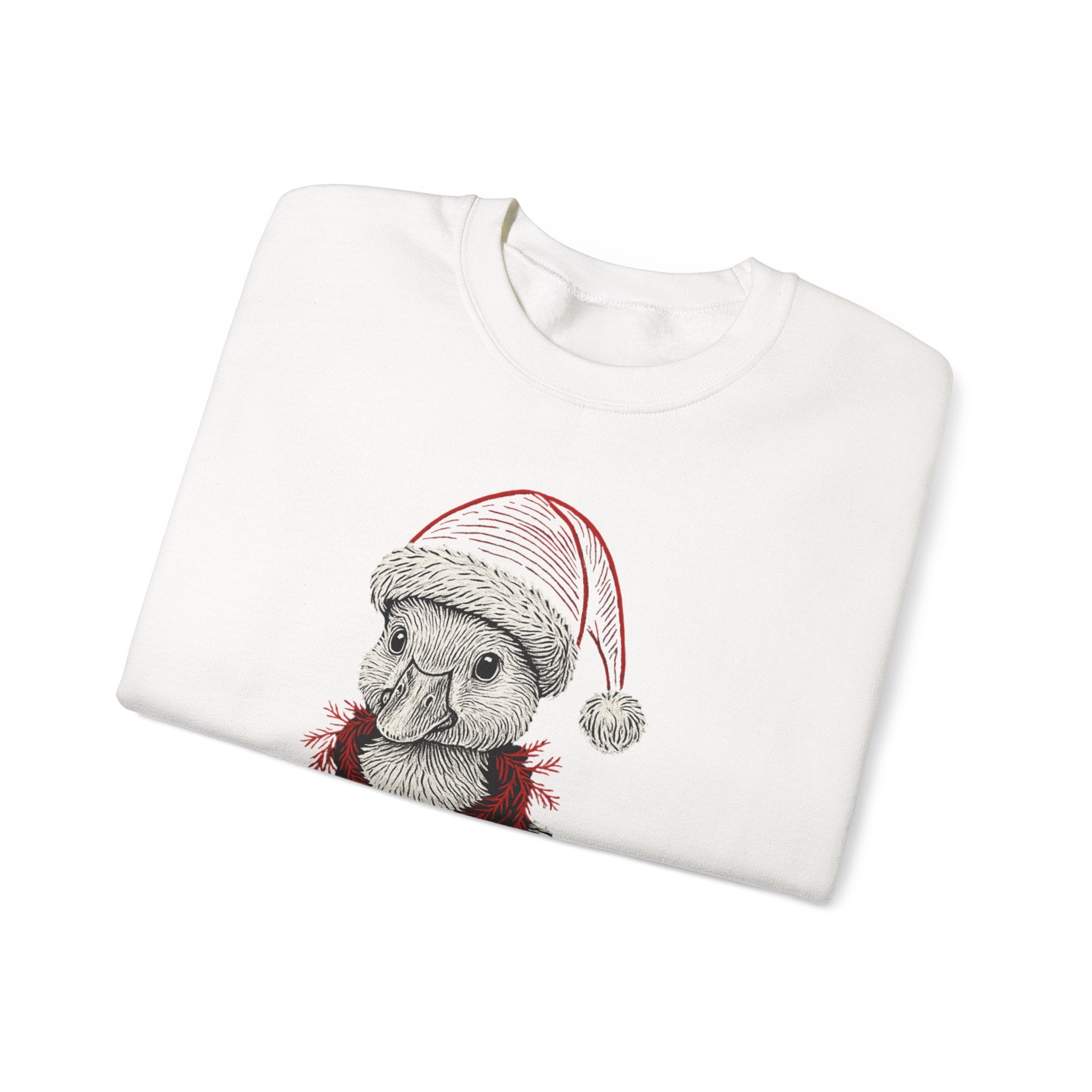 Festive Holiday Crewneck Sweatshirt, Cute Animal Sweater, Christmas Gift, Cozy Apparel, Unisex Fleece Top, Seasonal Fashion