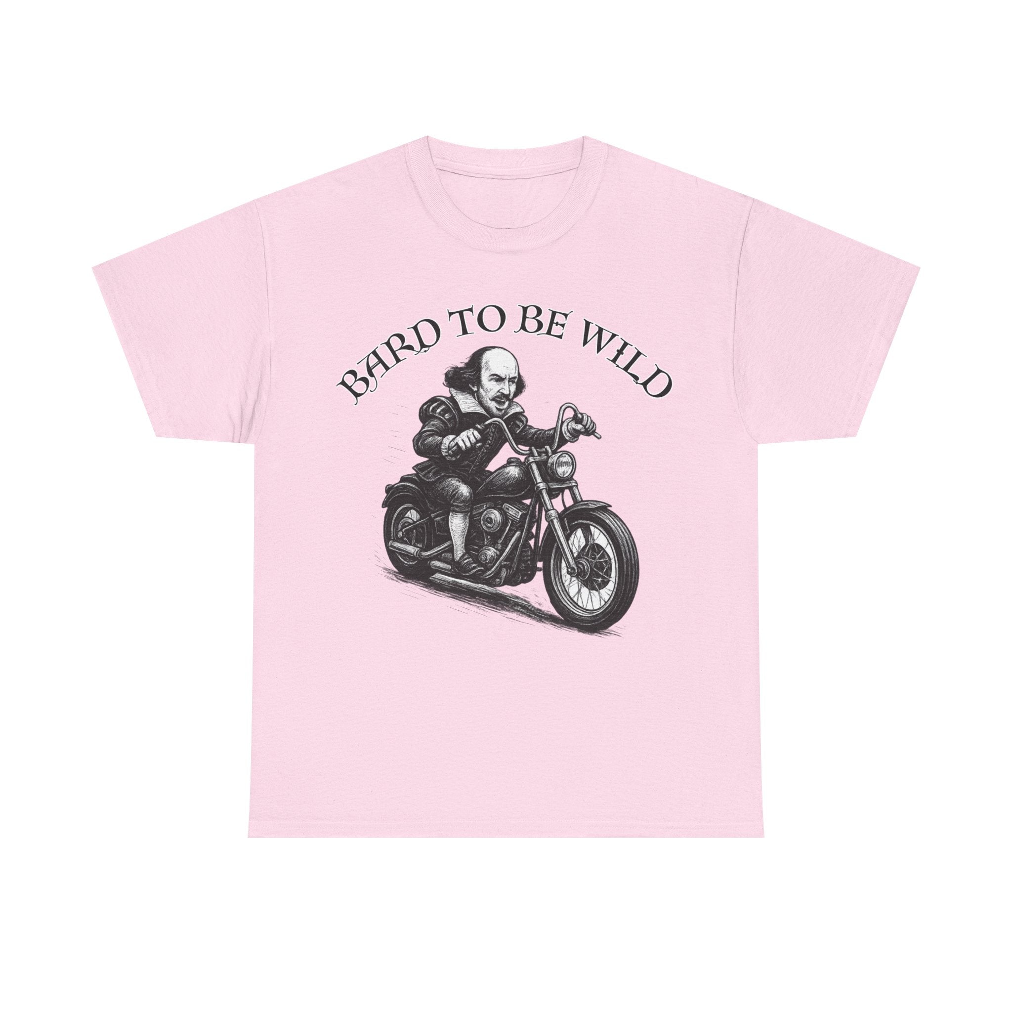 Bard to Be Wild Unisex Heavy Cotton Tee, Funny Motorcycle Shirt, Biker Tee, Gift for Dad, Casual Wear