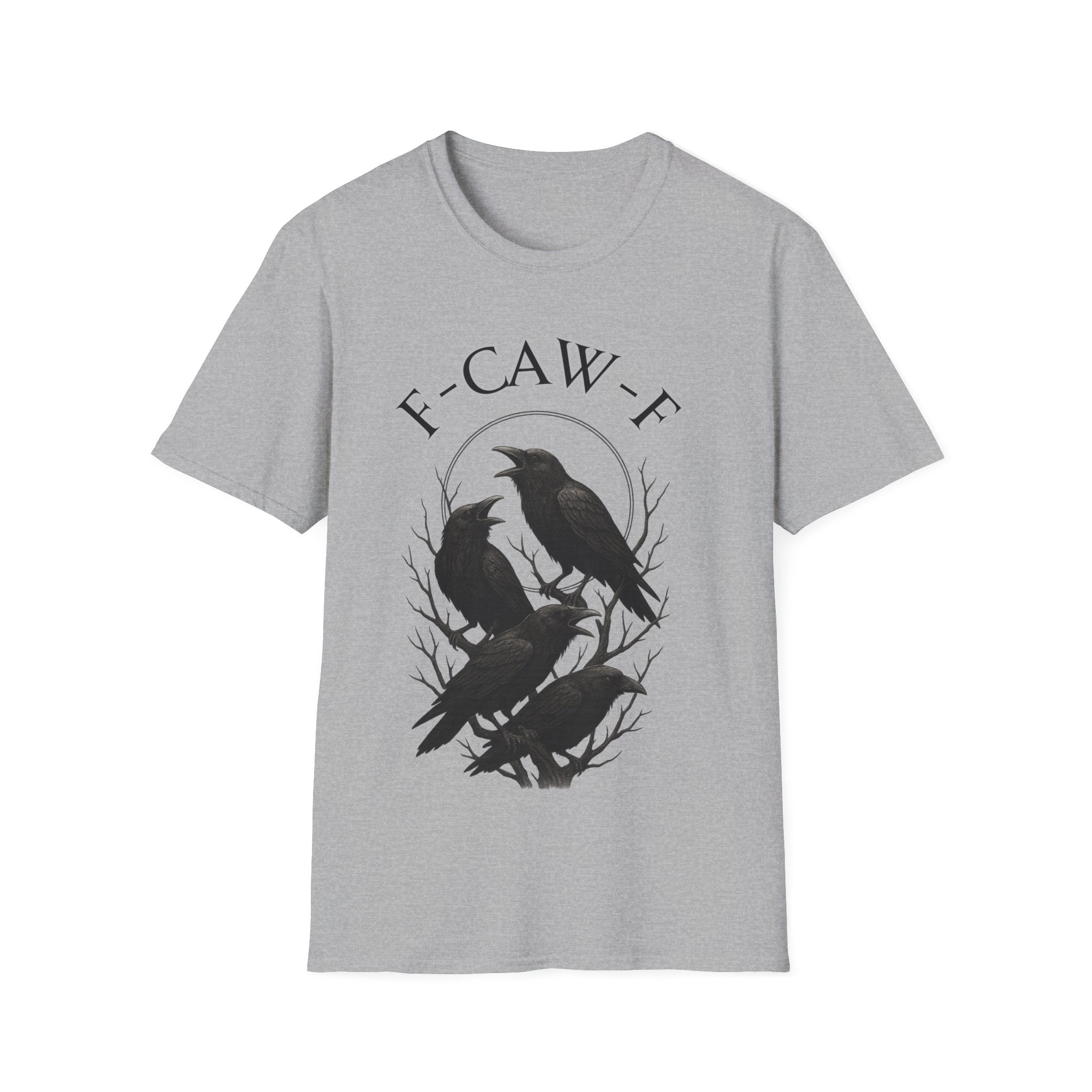 Cawing Crows T-Shirt, Bird Lover Tee, Funny Gift for Nature Enthusiasts, Casual Wear, Halloween Apparel, Unique Bird Shirt