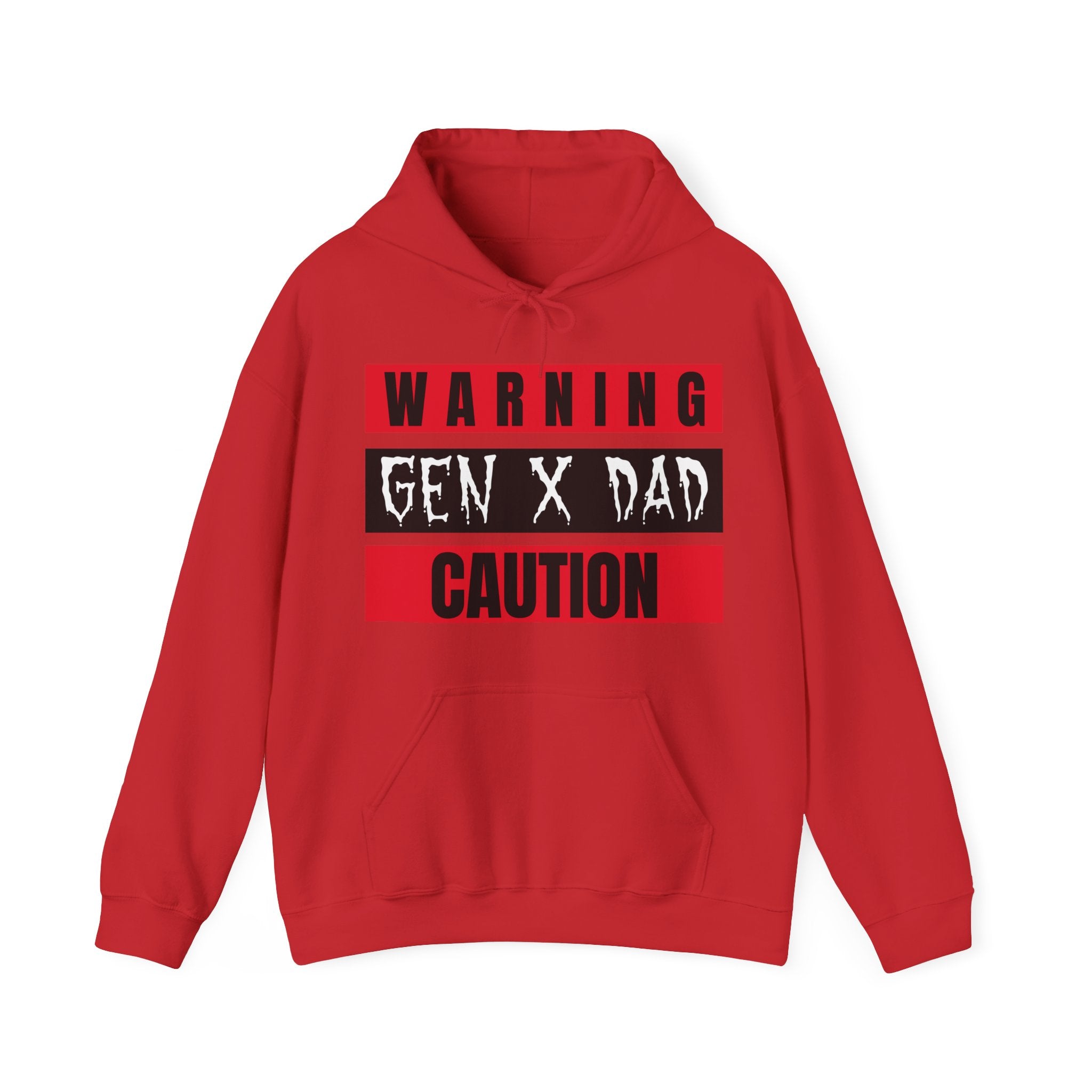 GEN X DAD Caution Hoodie, Funny Fathers Day Gift, Unisex Hoodie, Casual Weekend Wear, Dad Humour Apparel.