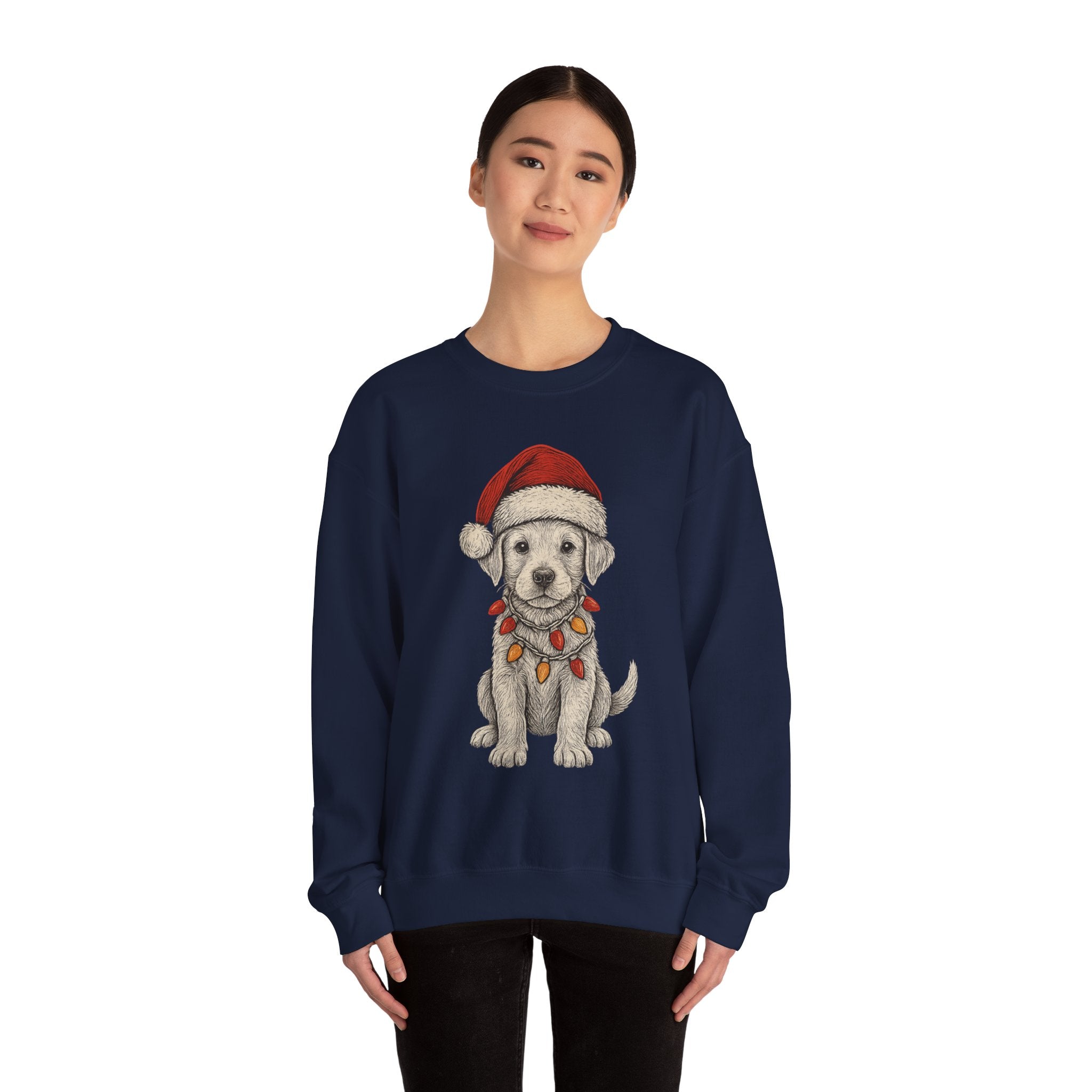 Cute Christmas Dog Sweatshirt, Holiday Apparel, Pet Lover Gift, Cozy Crewneck, Festive Sweatshirt, Winter Fashion
