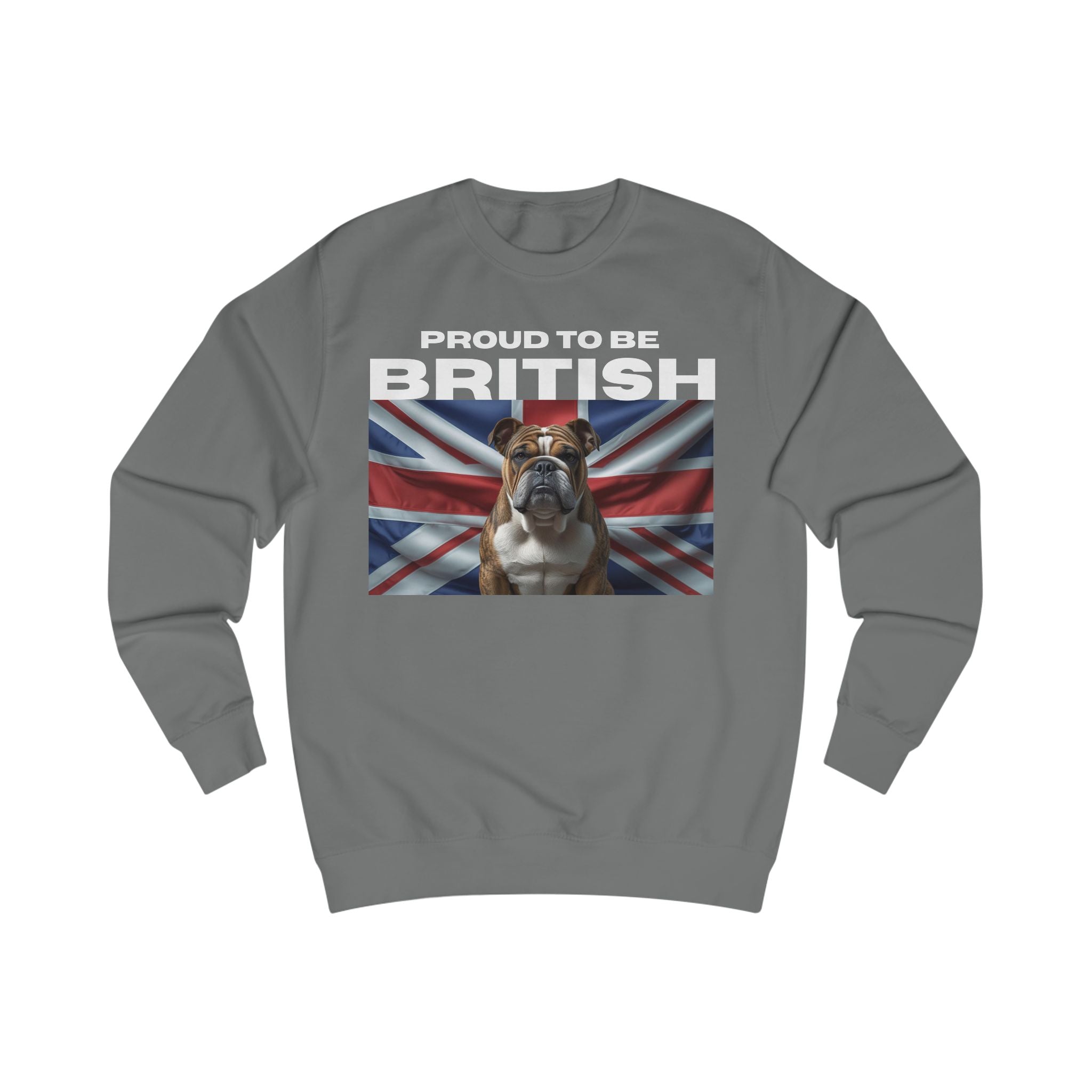 British Bulldog Sweatshirt, Cozy Unisex Sweatshirt, Dog Lover Gift, Casual Wear, Perfect for Pet Owners, Ideal for Everyday Style