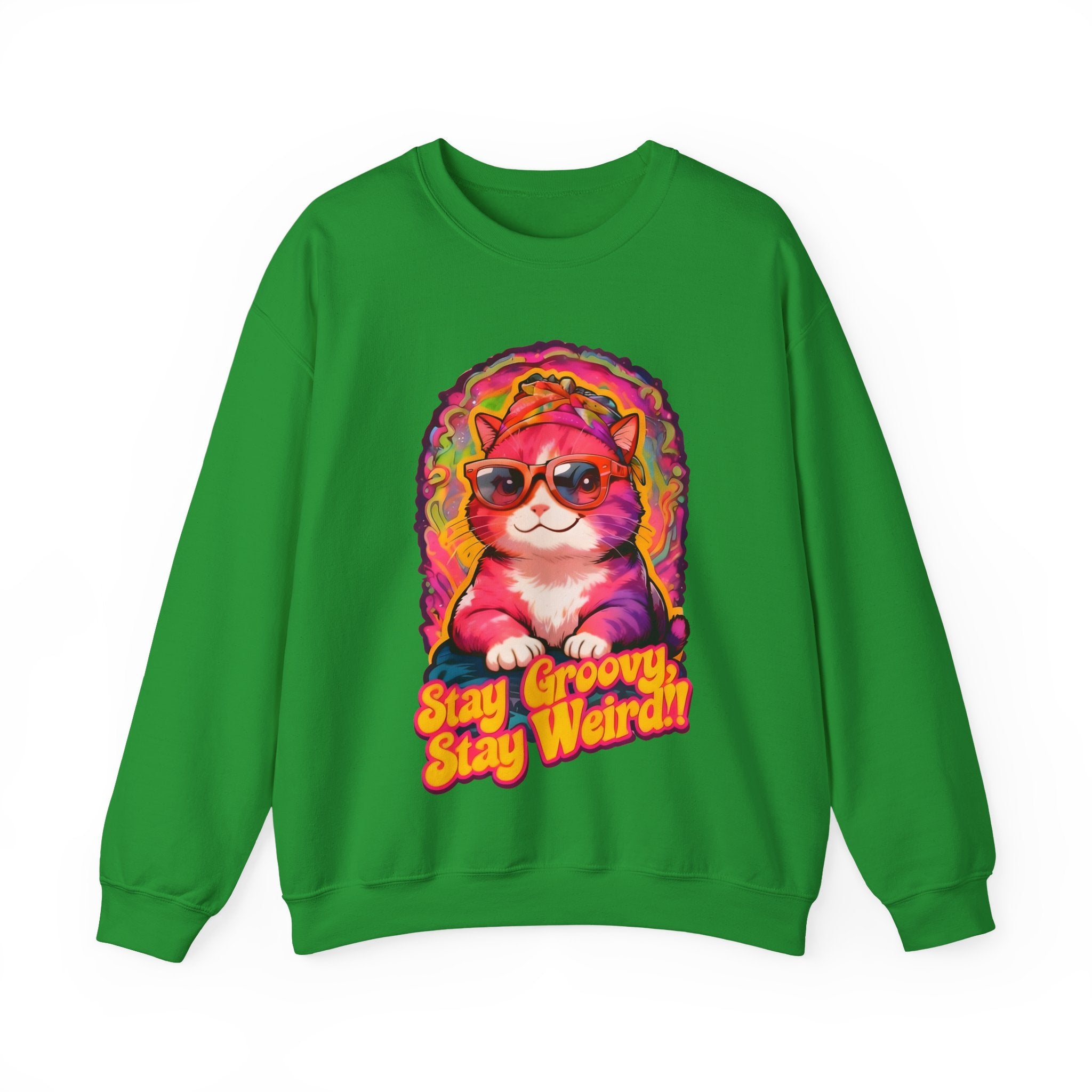 Stay Groovy Stay Weird Cat Sweatshirt