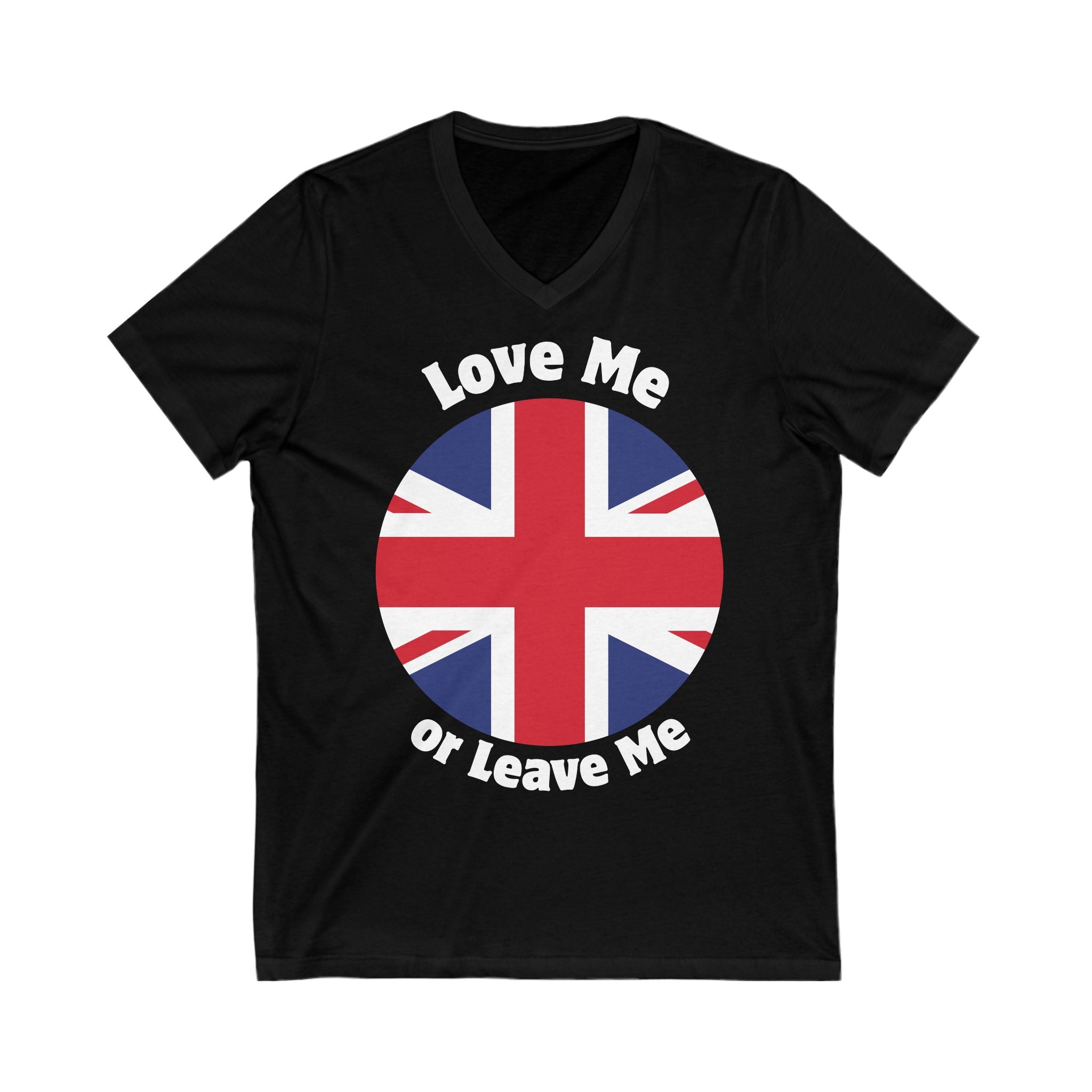 British Flag V-Neck Tee, Unisex T-Shirt, Heritage Apparel,, Summer Gear, Casual Wear