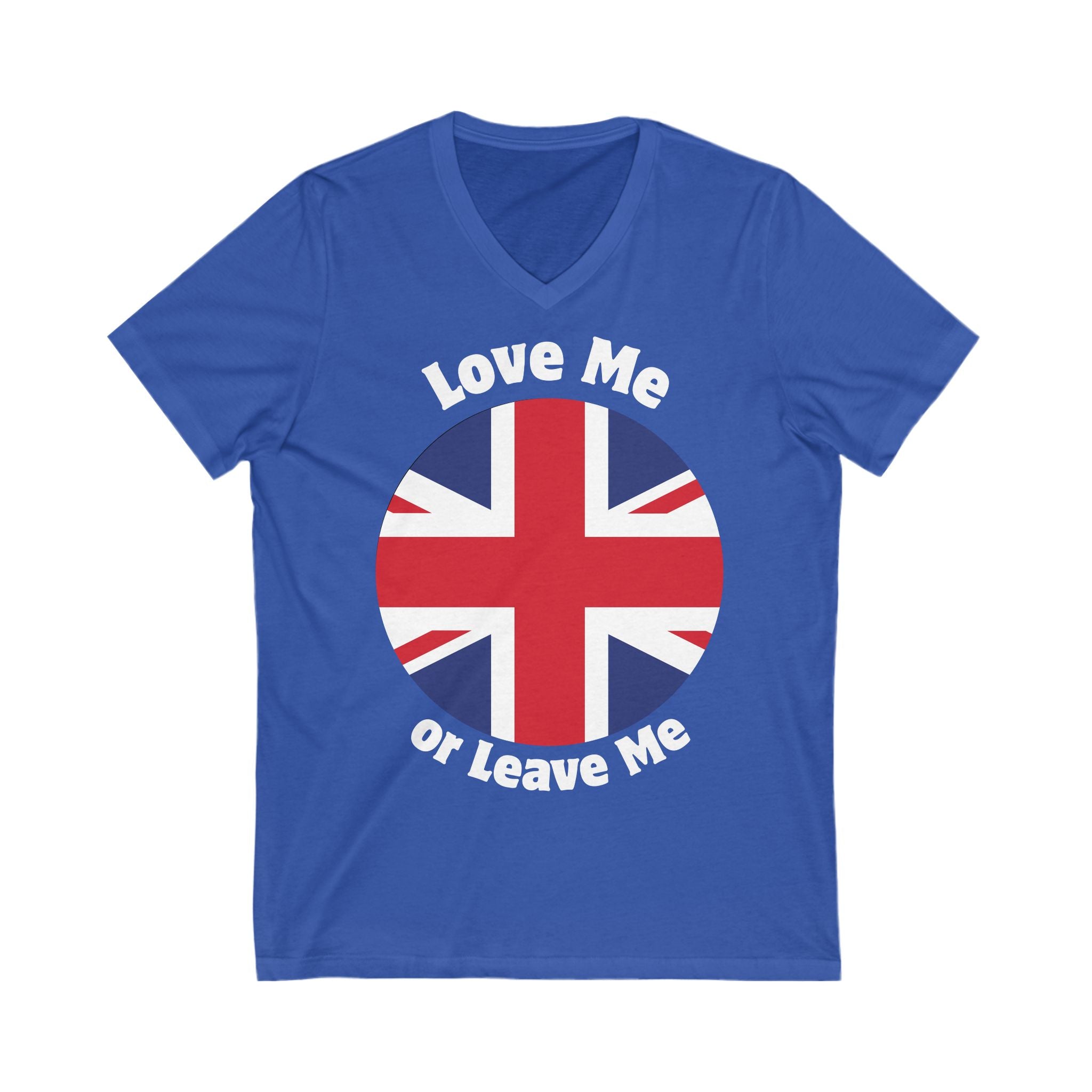 British Flag V-Neck Tee, Unisex T-Shirt, Heritage Apparel,, Summer Gear, Casual Wear