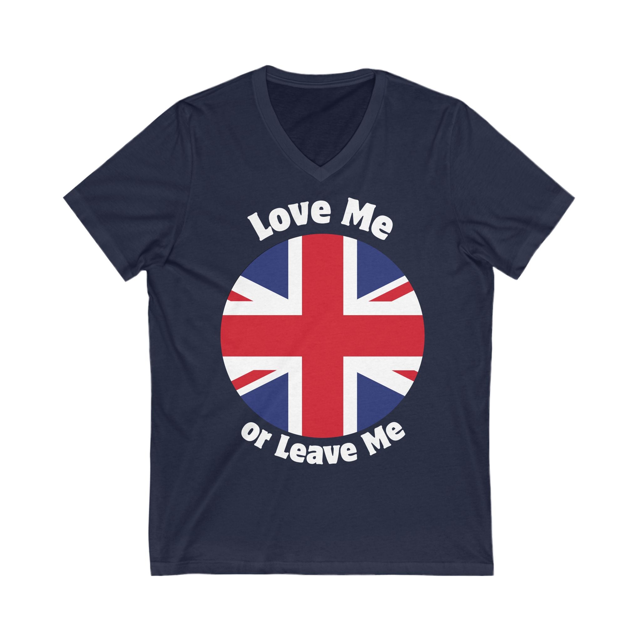 British Flag V-Neck Tee, Unisex T-Shirt, Heritage Apparel,, Summer Gear, Casual Wear