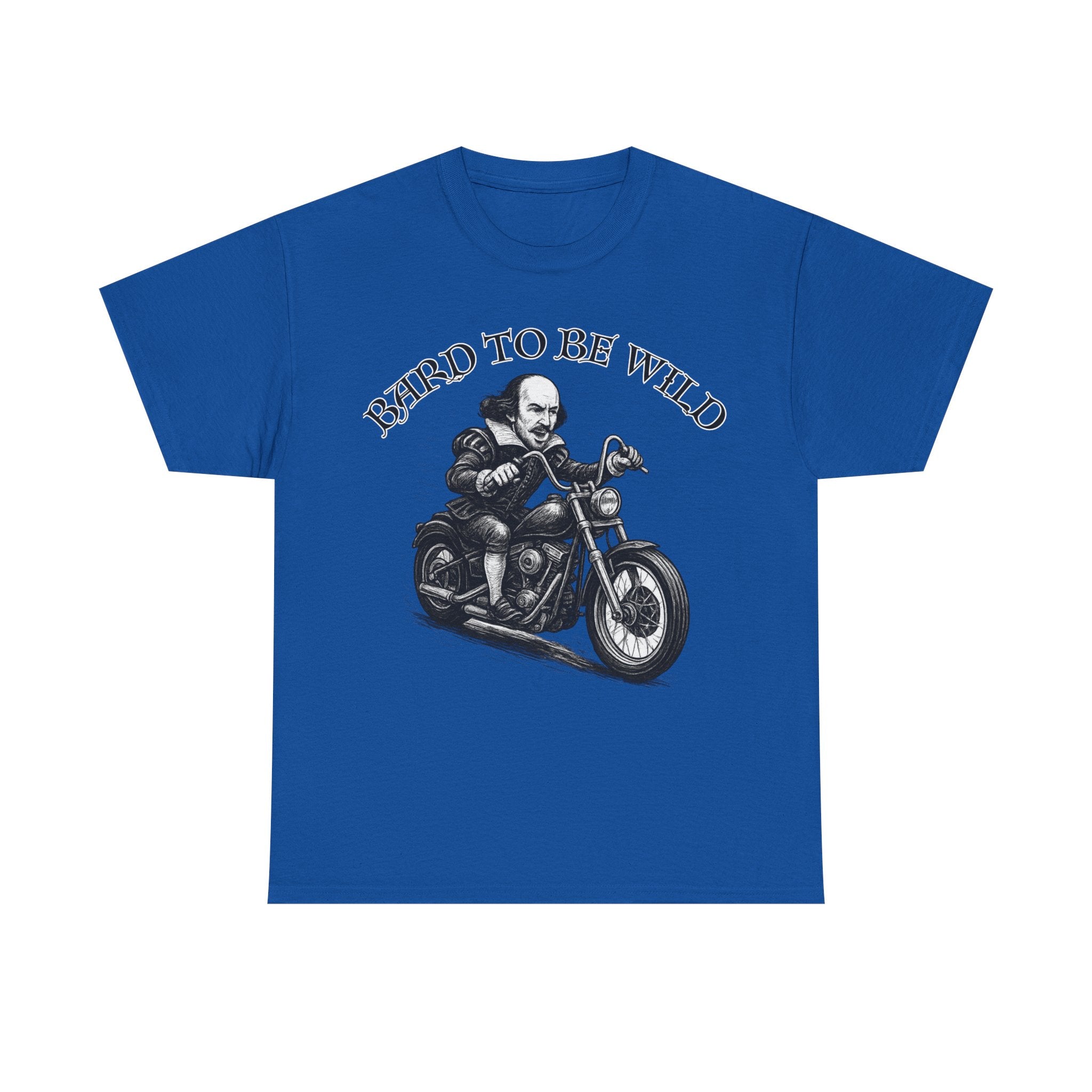 Bard to Be Wild Unisex Heavy Cotton Tee, Funny Motorcycle Shirt, Biker Tee, Gift for Dad, Casual Wear