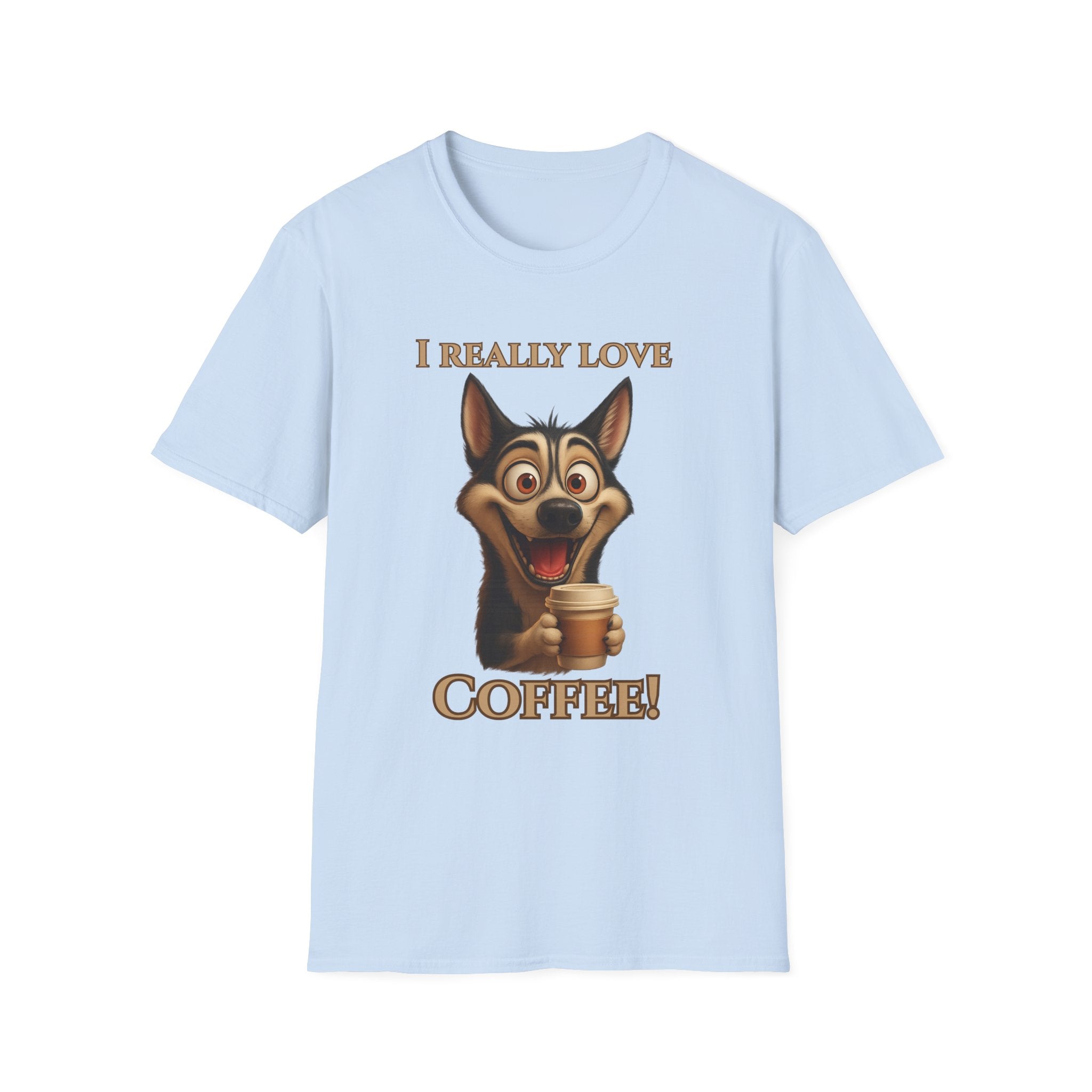 Coffee Lover Unisex Tee, Funny Dog T-Shirt, Cute Pet Apparel, Gift for Dog Lovers, Birthday and Coffee Enthusiasts