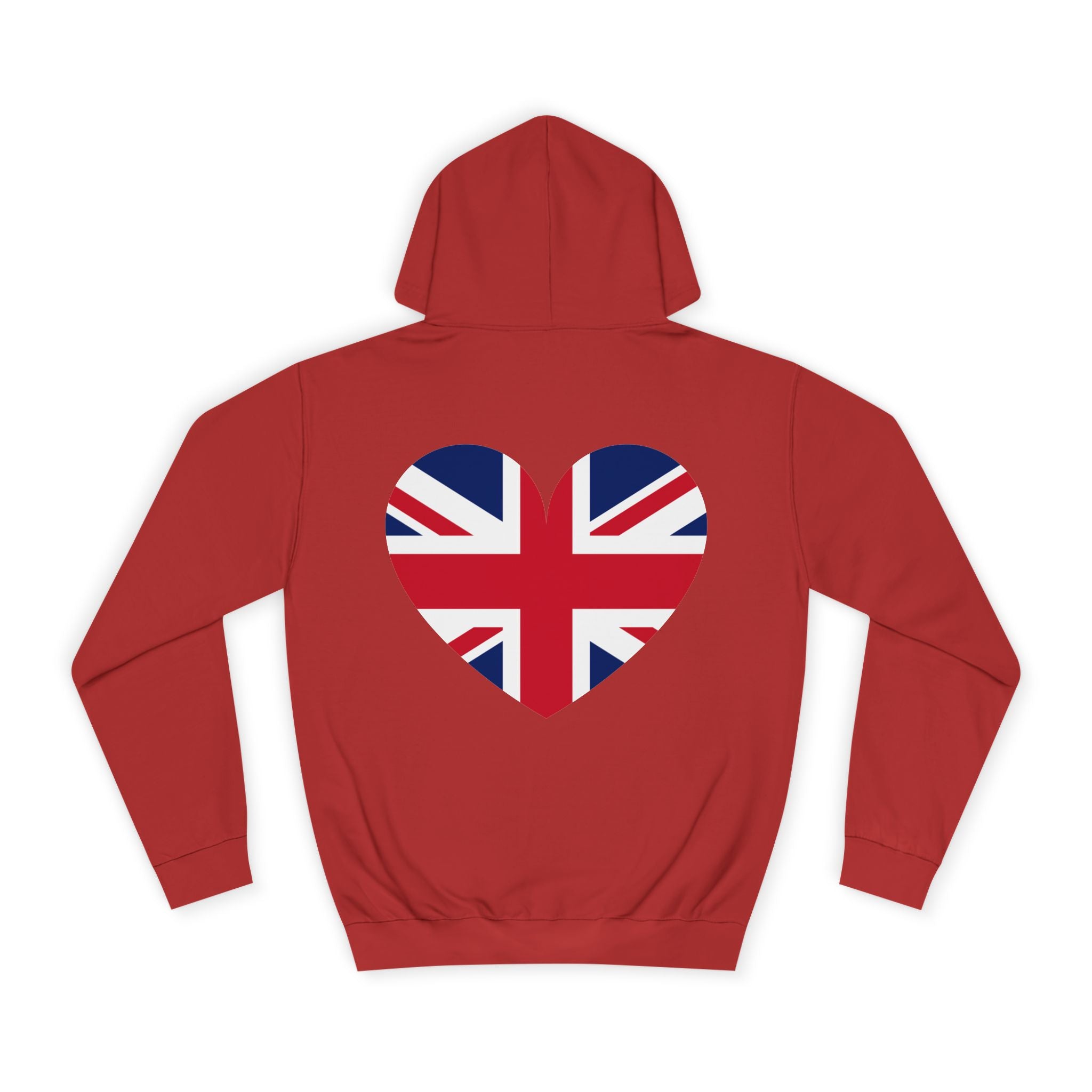 Love Me or Leave Me College Hoodie - Unisex Casual Wear, Cozy Street Style, Perfect Gift, British Heart Design