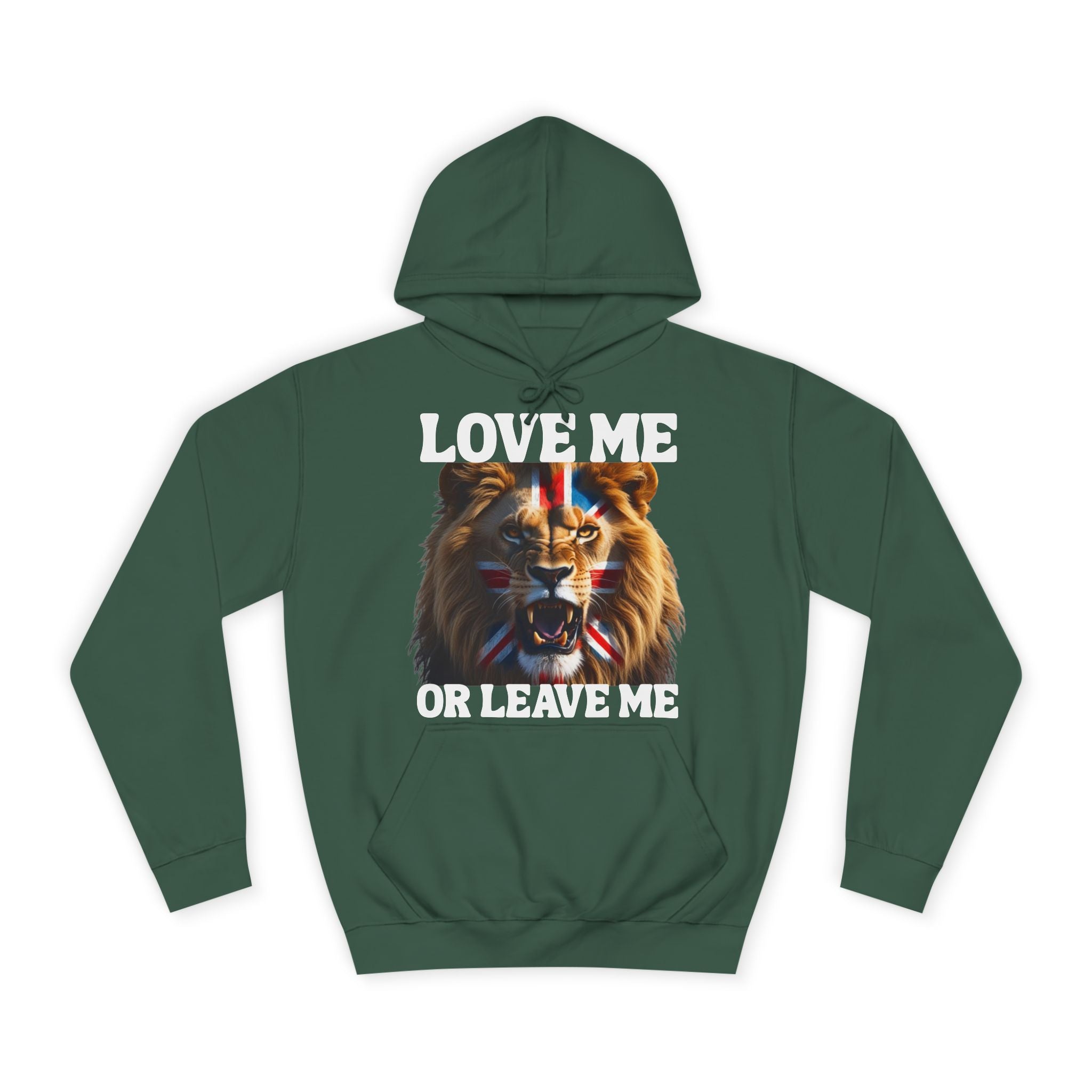 Bold Lion Print Unisex College Hoodie | Statement Sweatshirt for Students | Gift for Animal Lovers | Trendy Casual Wear | Hooded Pullover