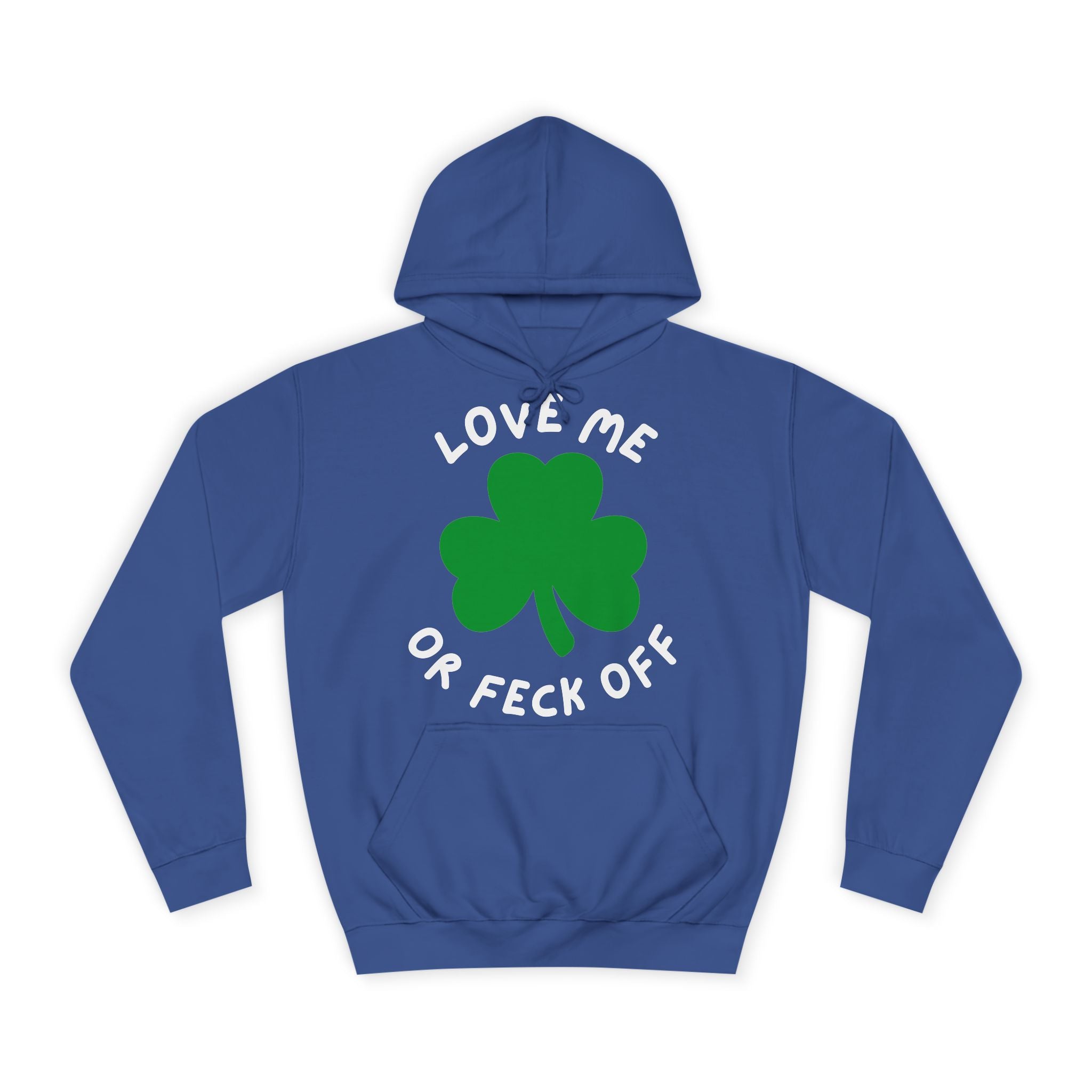 Unisex College Hoodie with Funny St. Patrick's Day Design, Cute Gift for Students, Party Wear, College Apparel, Yellow Sweatshirt
