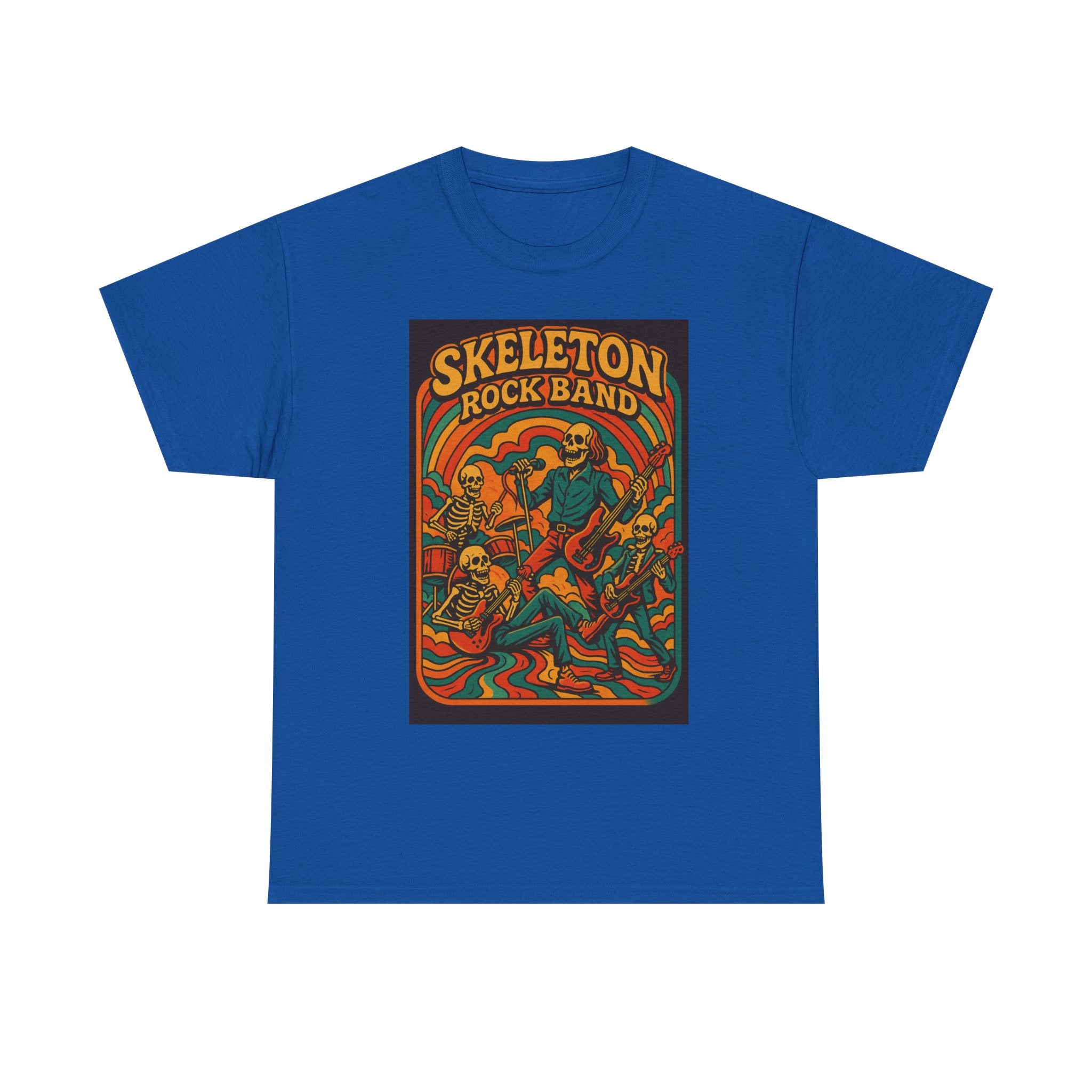 Skeleton Rock Band Unisex Tee, Retro Band Shirt, Halloween Costume Tee, Music Lover Gift, Rock and Roll Shirt