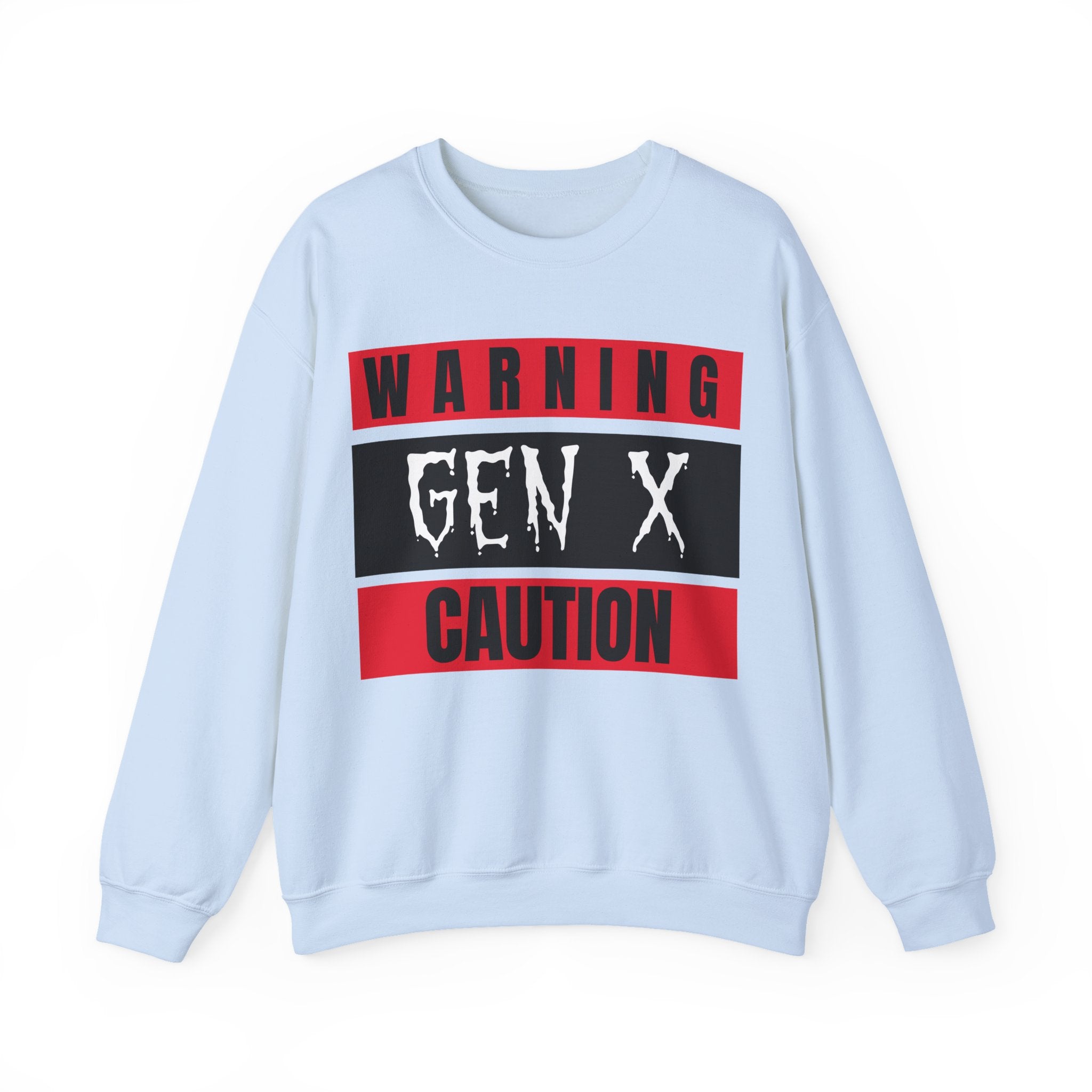 Gen X Warning Crewneck Sweatshirt, Vintage Sweatshirt, Unisex Sweater, Gift for Gen X, Retro Crewneck, Trendy Casual Wear