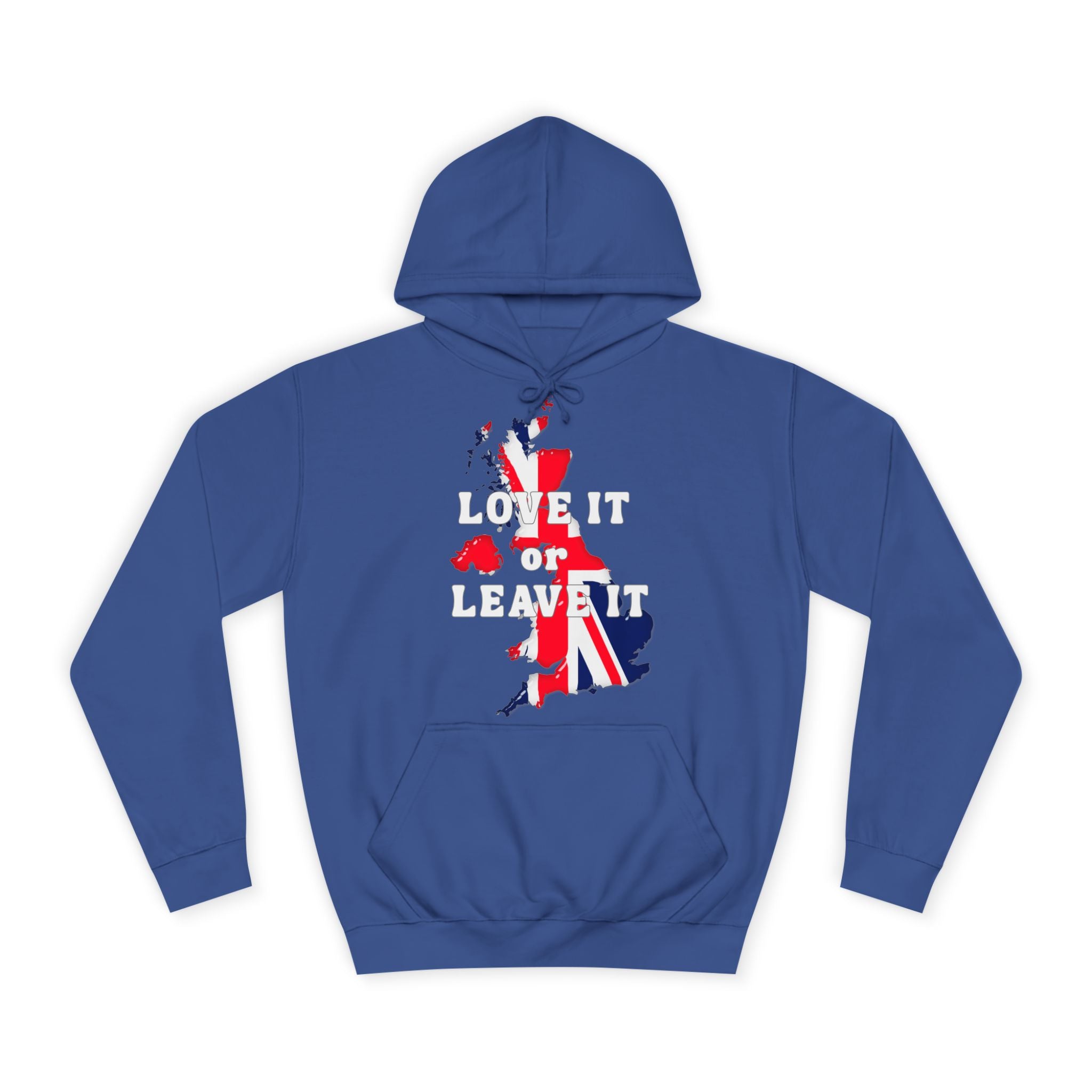 Unisex College Hoodie with UK Map Design, Cozy Campus Wear, Great for Graduation, Gift for Students, Casual Style