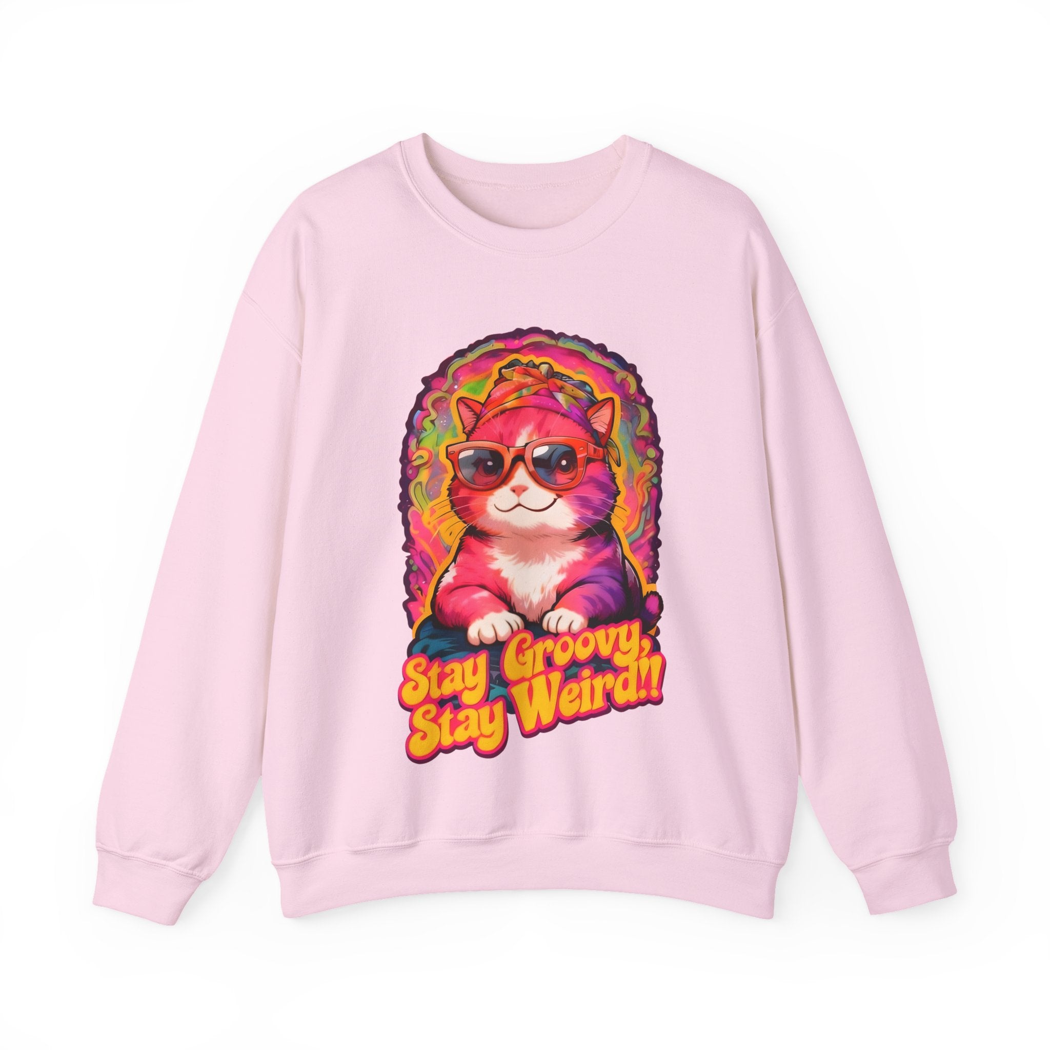 Stay Groovy Stay Weird Cat Sweatshirt