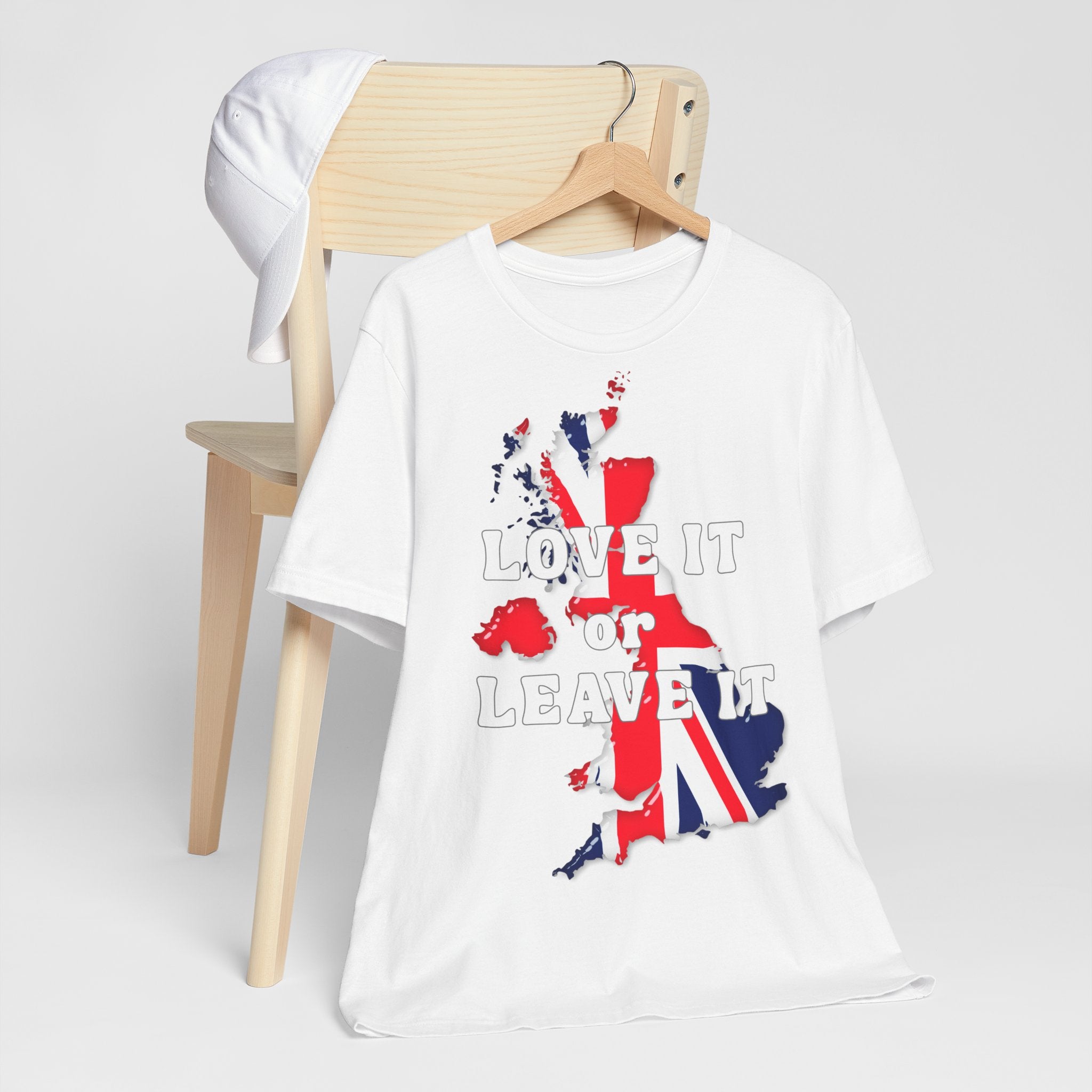 Patriotic Love It or Leave It Tee, British Pride Shirt, Unisex Graphic Top, Casual Wear, Gift for UK Lovers