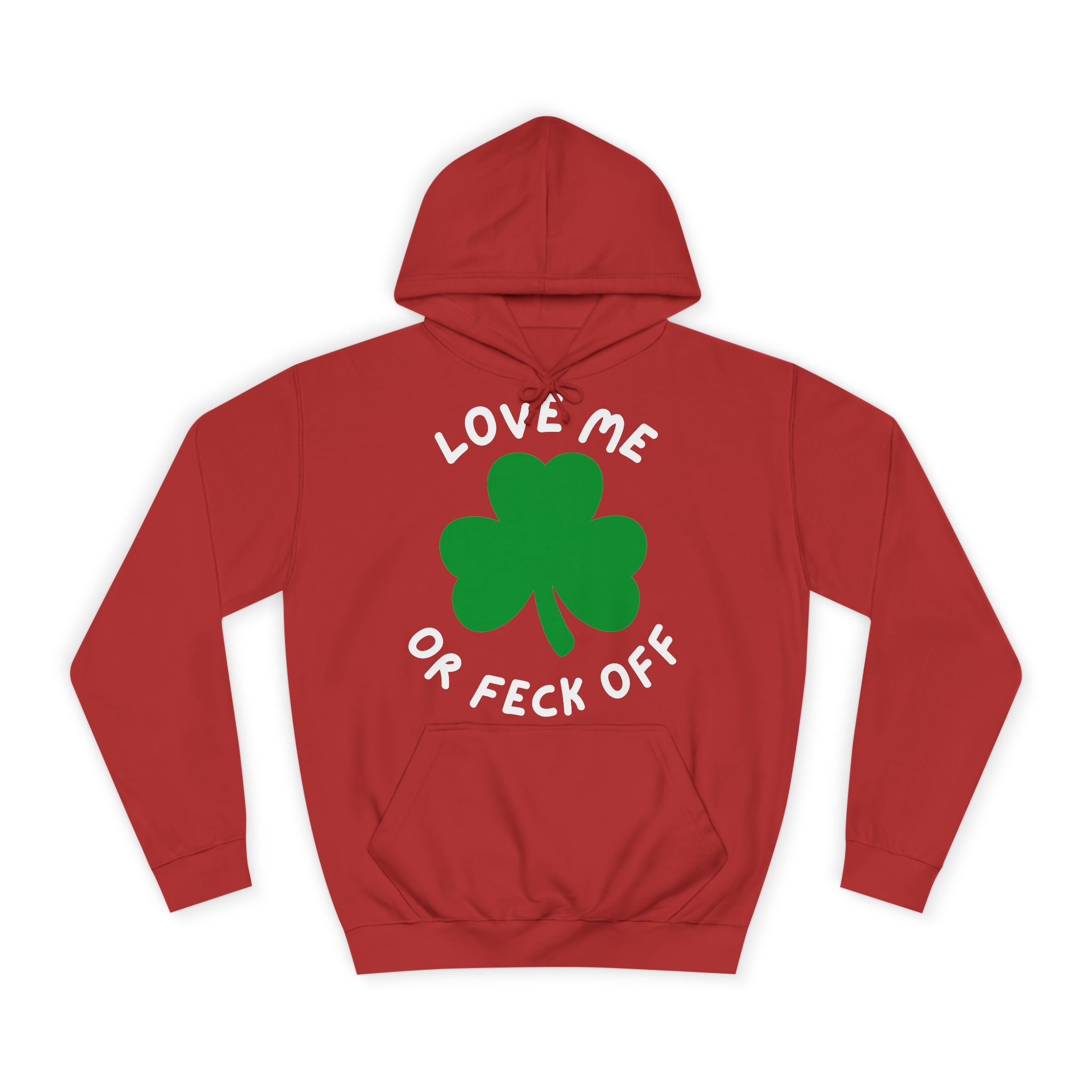 Unisex College Hoodie with Funny St. Patrick's Day Design, Cute Gift for Students, Party Wear, College Apparel, Yellow Sweatshirt