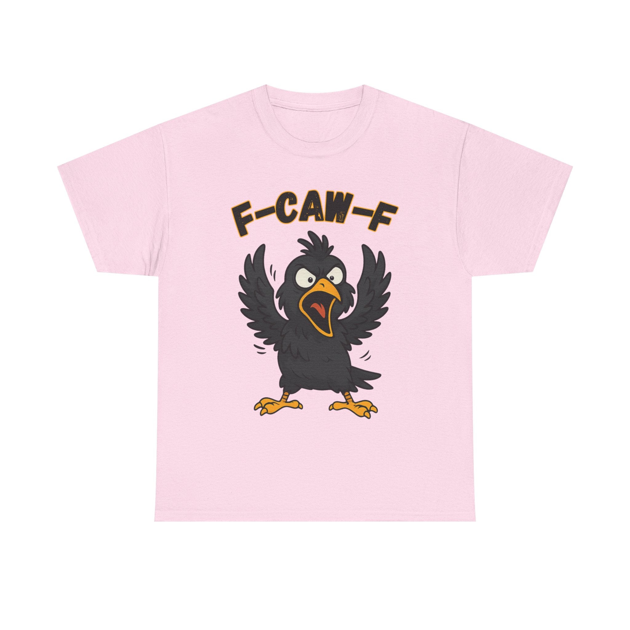F-Caw-F Unisex Heavy Cotton Tee, Funny Graphic Shirt, Casual Wear, Unique Gift, Bird Lover Apparel