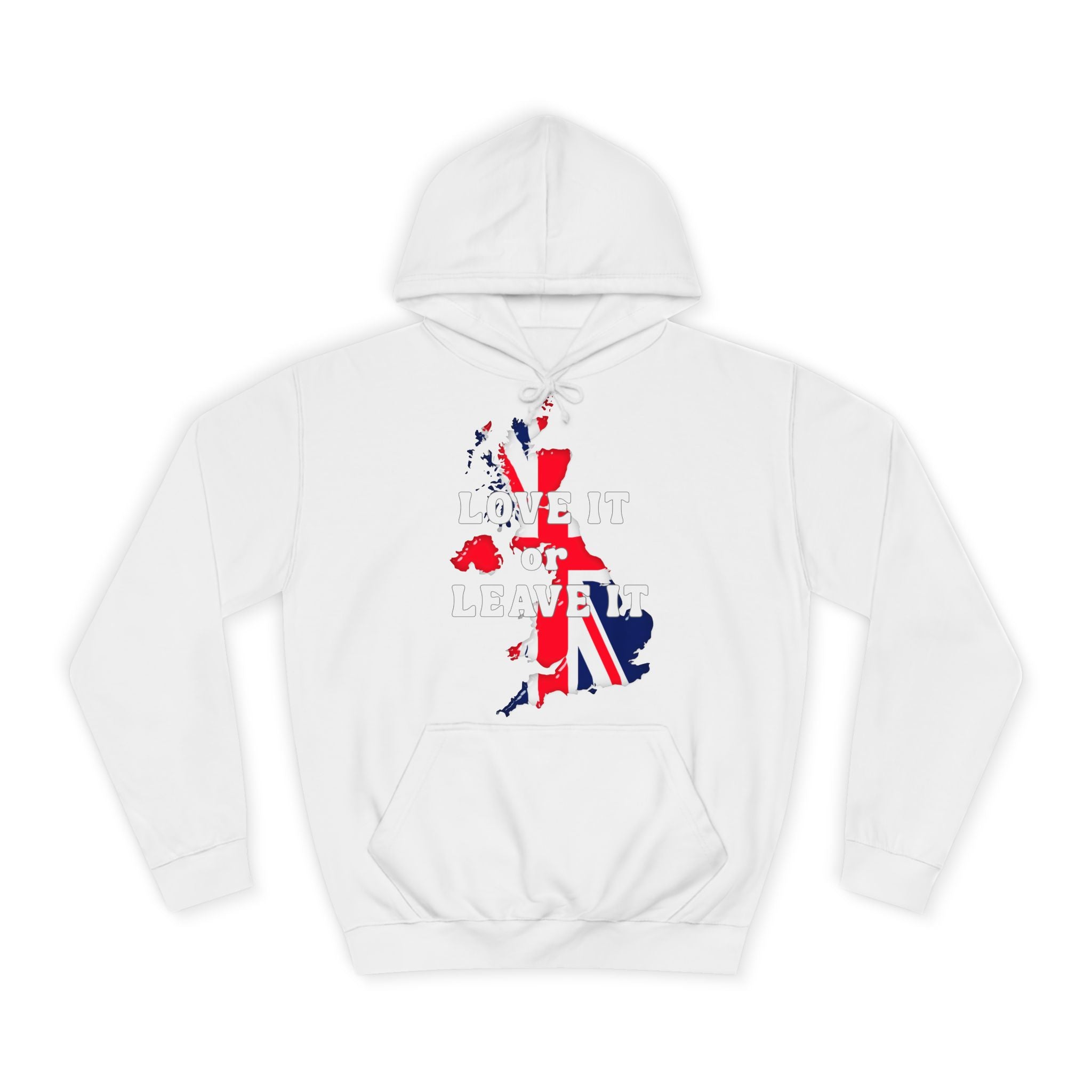 Unisex College Hoodie with UK Map Design, Cozy Campus Wear, Great for Graduation, Gift for Students, Casual Style
