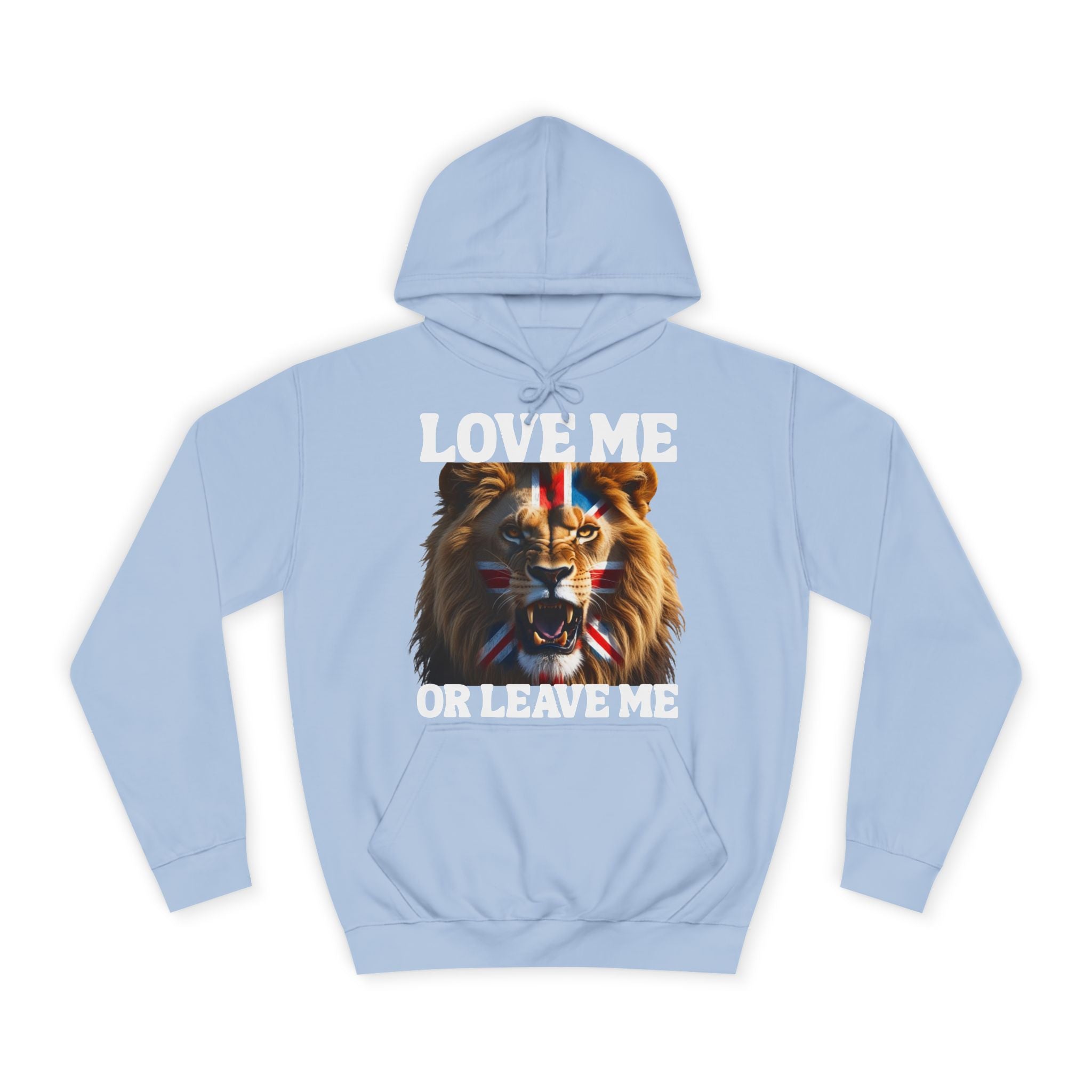 Bold Lion Print Unisex College Hoodie | Statement Sweatshirt for Students | Gift for Animal Lovers | Trendy Casual Wear | Hooded Pullover