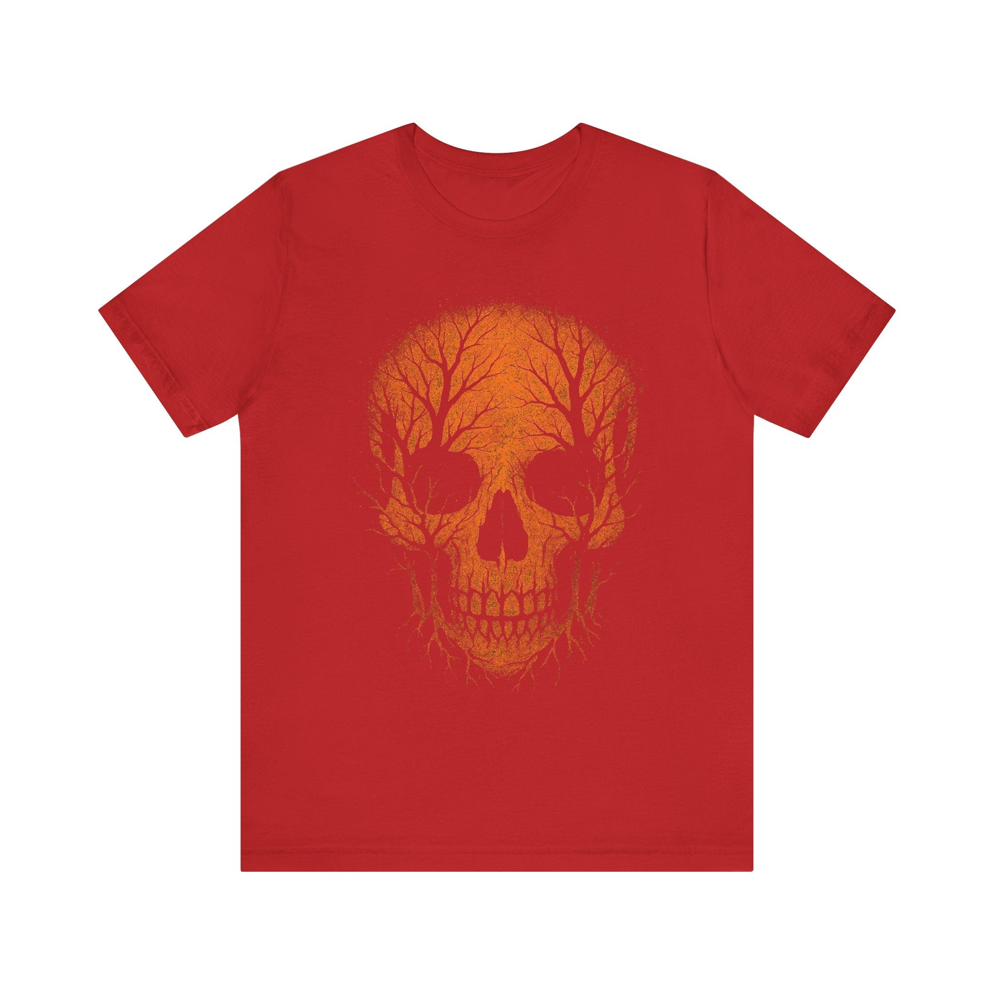 Autumn Skull Graphic Tee - Unisex Halloween Shirt
