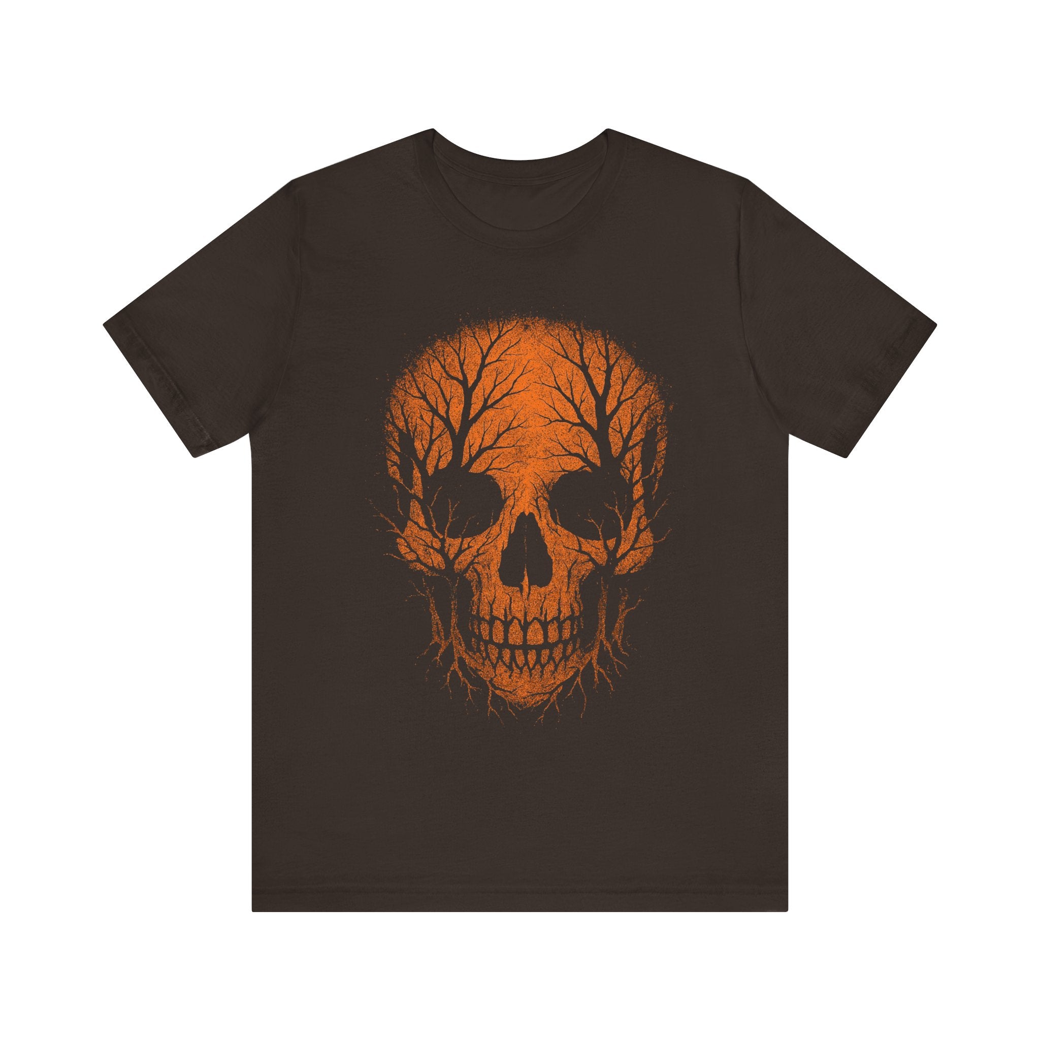Autumn Skull Graphic Tee - Unisex Halloween Shirt