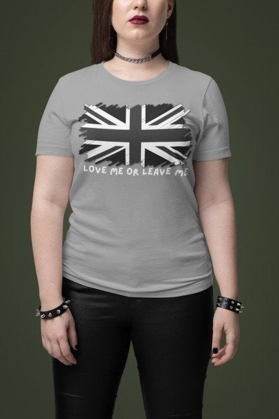 British Pride Tee - Love Me or Leave Me, Unisex Shirt, Graphic Tee, UK Flag T-Shirt, Gift for Travelers, Casual Wear