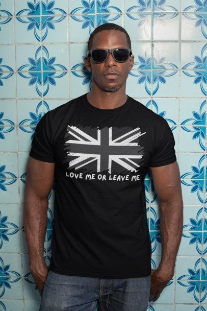 British Pride Tee - Love Me or Leave Me, Unisex Shirt, Graphic Tee, UK Flag T-Shirt, Gift for Travelers, Casual Wear