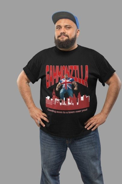 Gammonzilla Unisex Tee | Funny Graphic T-Shirt for Casual Wear, Gift for Comic Fans, Birthday Gift, Novelty Tee, Unique Humor Shirt