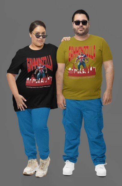 Gammonzilla Unisex Tee | Funny Graphic T-Shirt for Casual Wear, Gift for Comic Fans, Birthday Gift, Novelty Tee, Unique Humor Shirt